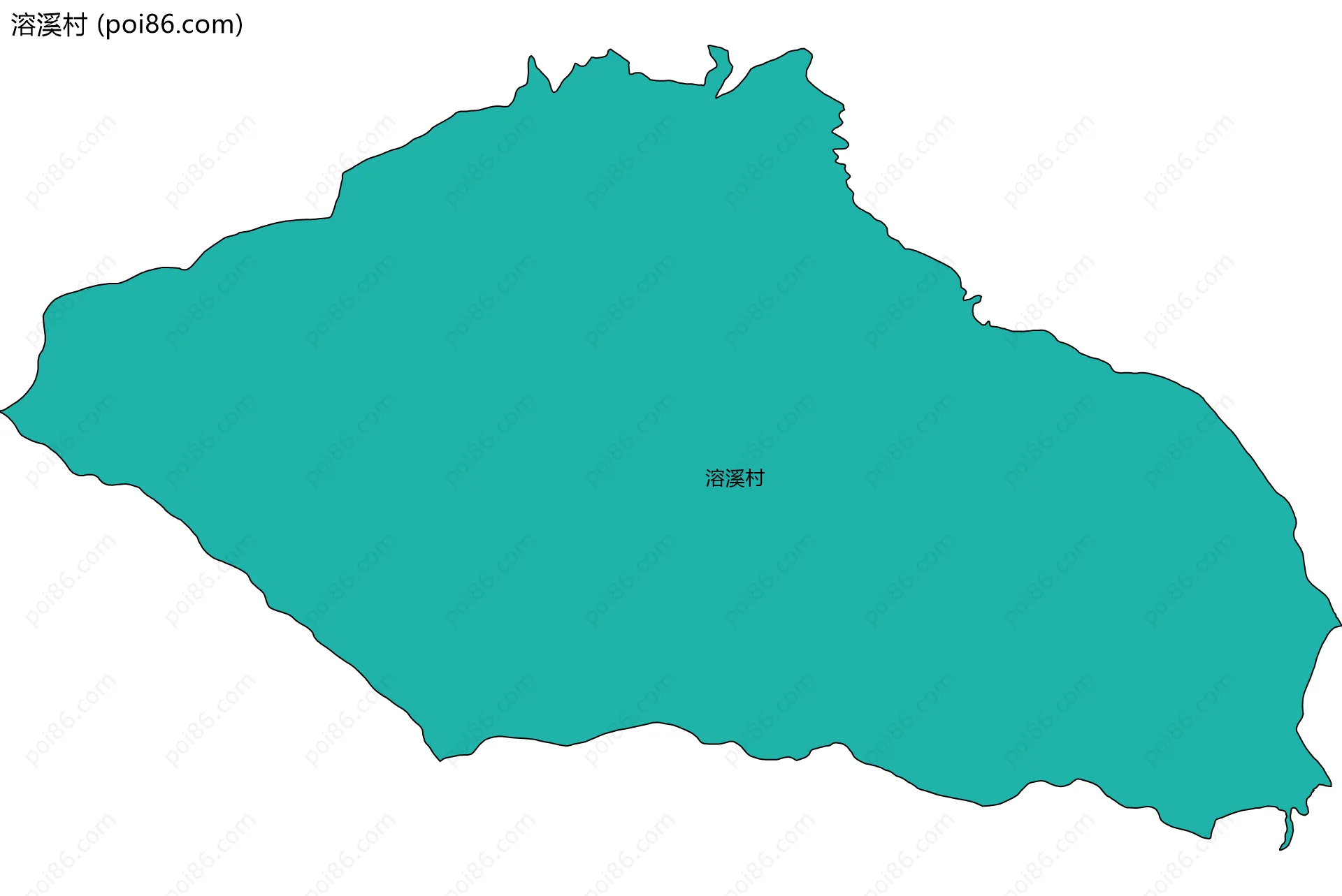 溶溪村边界地图