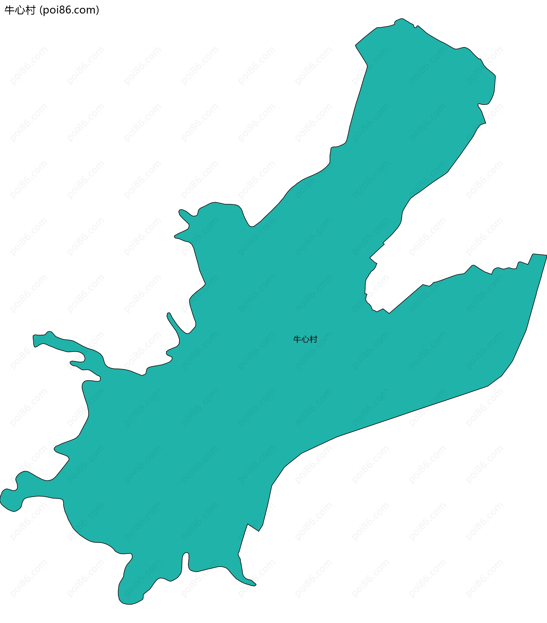牛心村边界地图