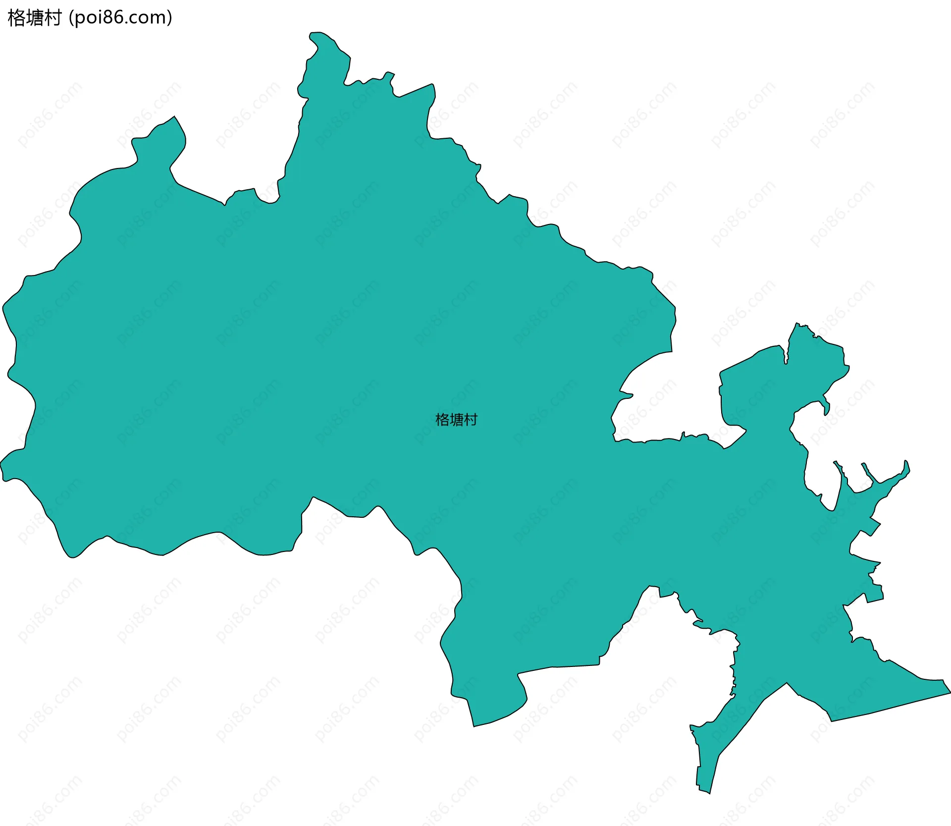 格塘村边界地图