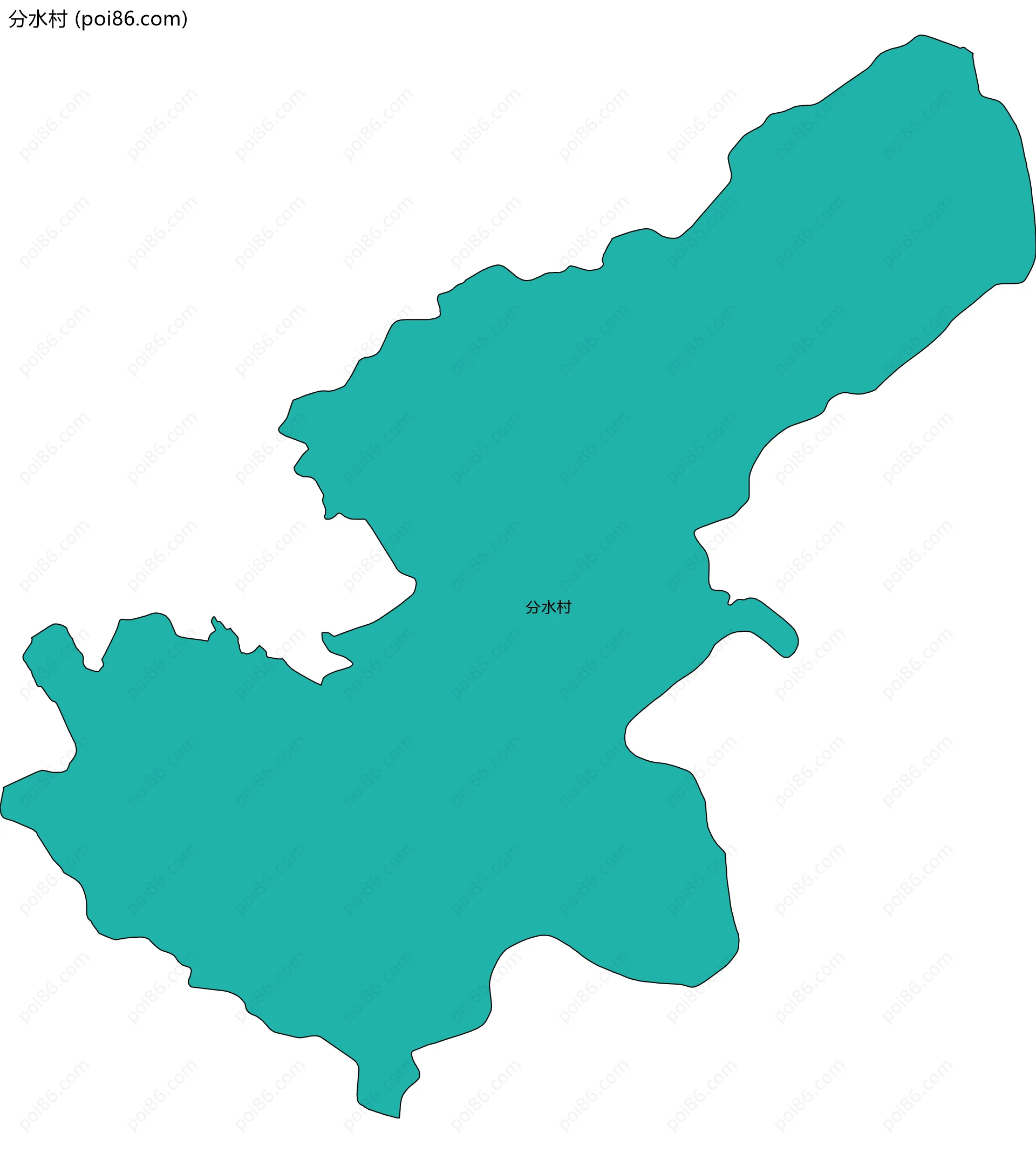 分水村边界地图