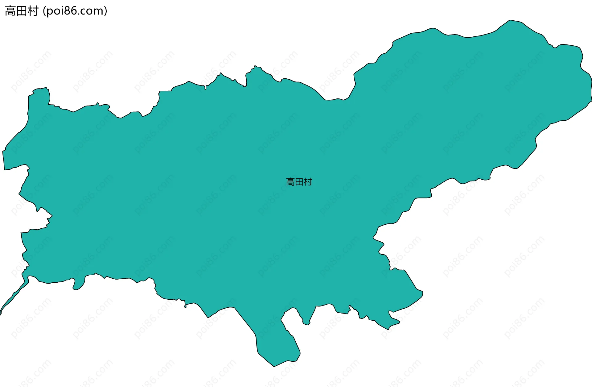 高田村边界地图