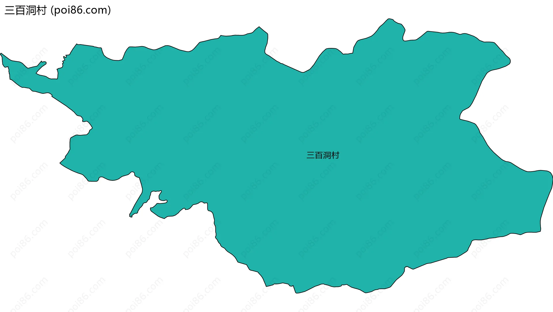 三百洞村边界地图
