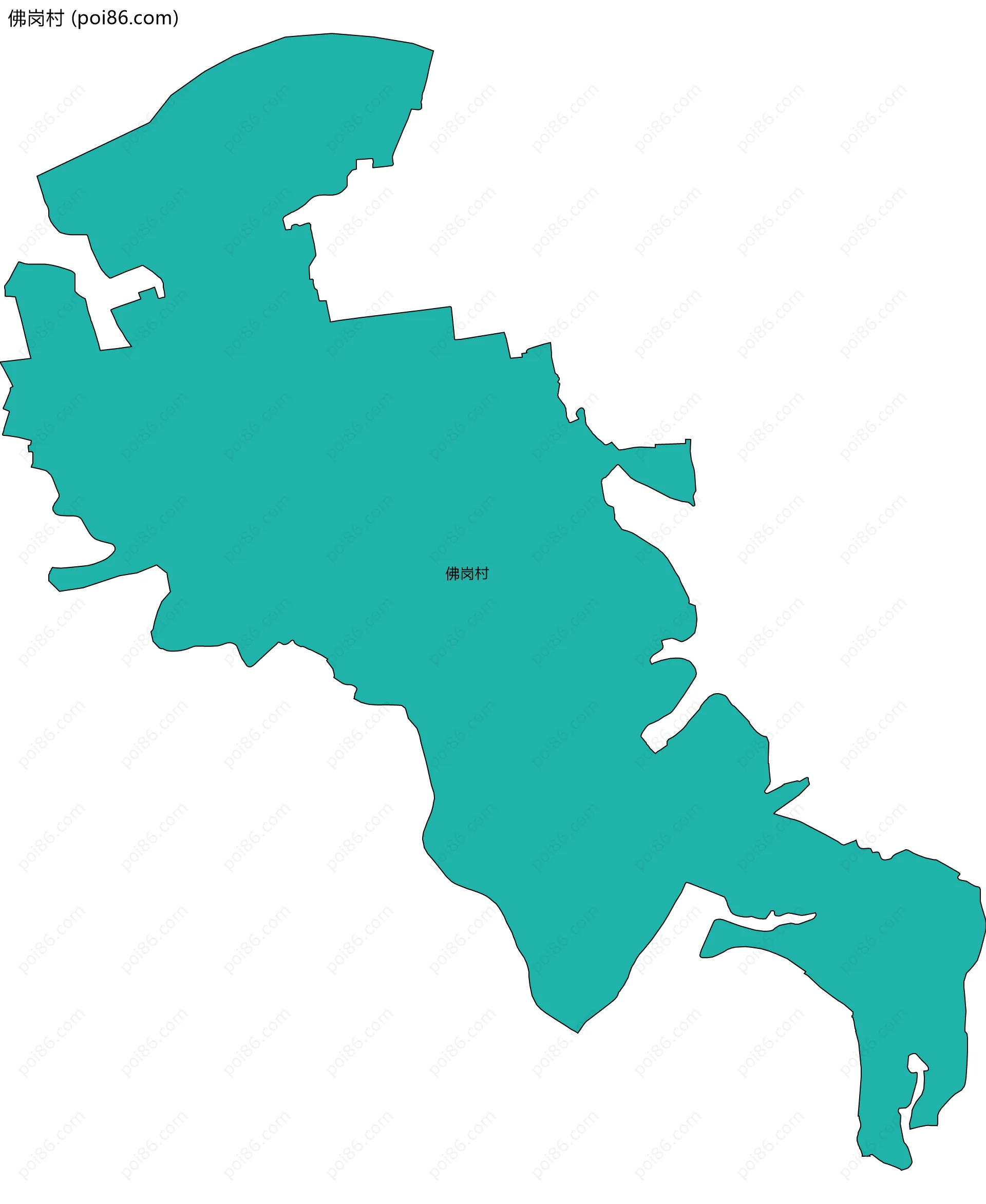 佛岗村边界地图