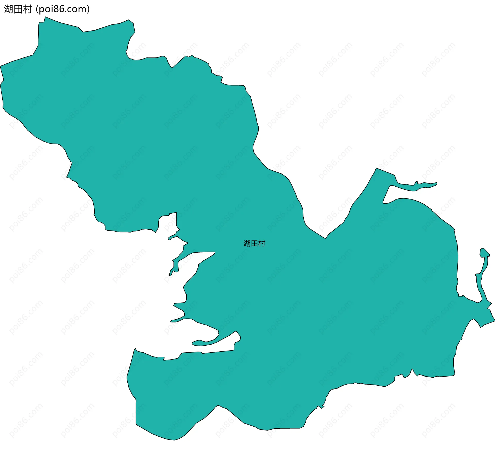 湖田村边界地图
