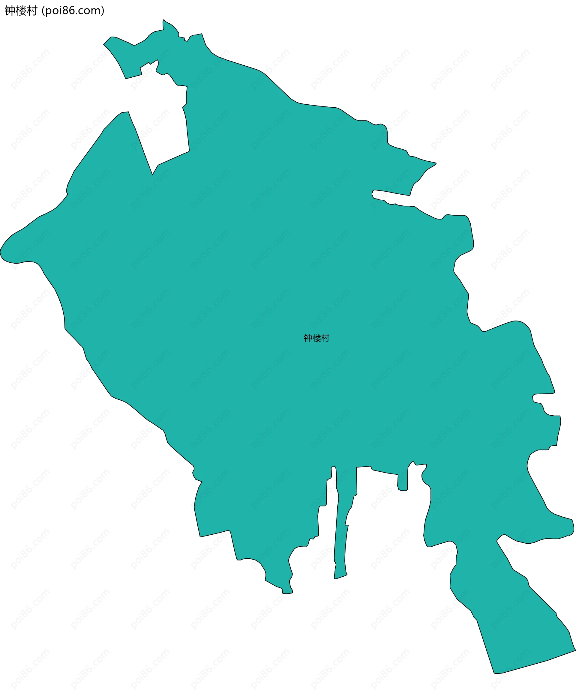 钟楼村边界地图
