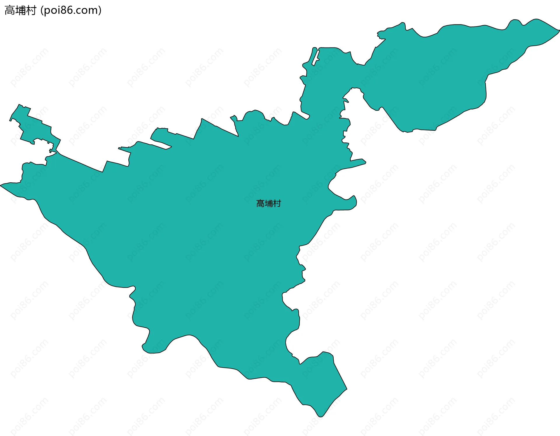 高埔村边界地图