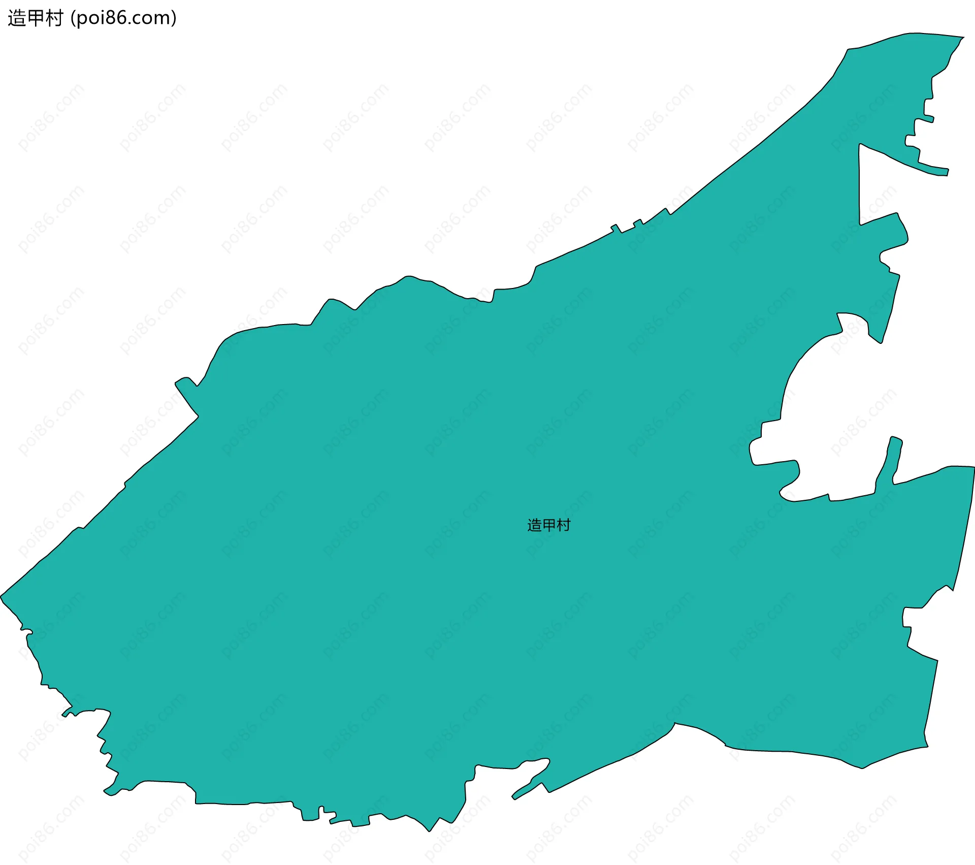 造甲村边界地图