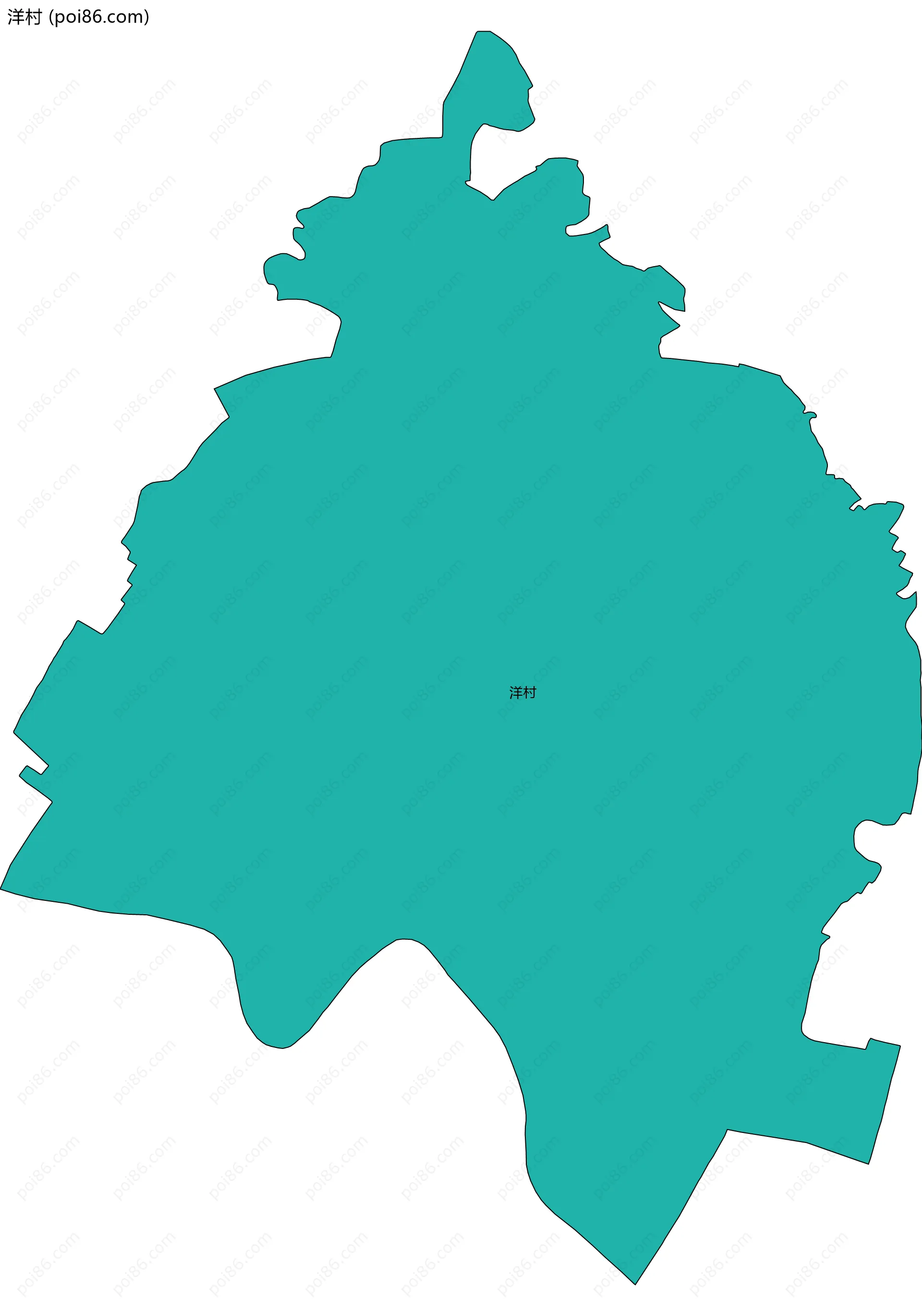 洋村边界地图
