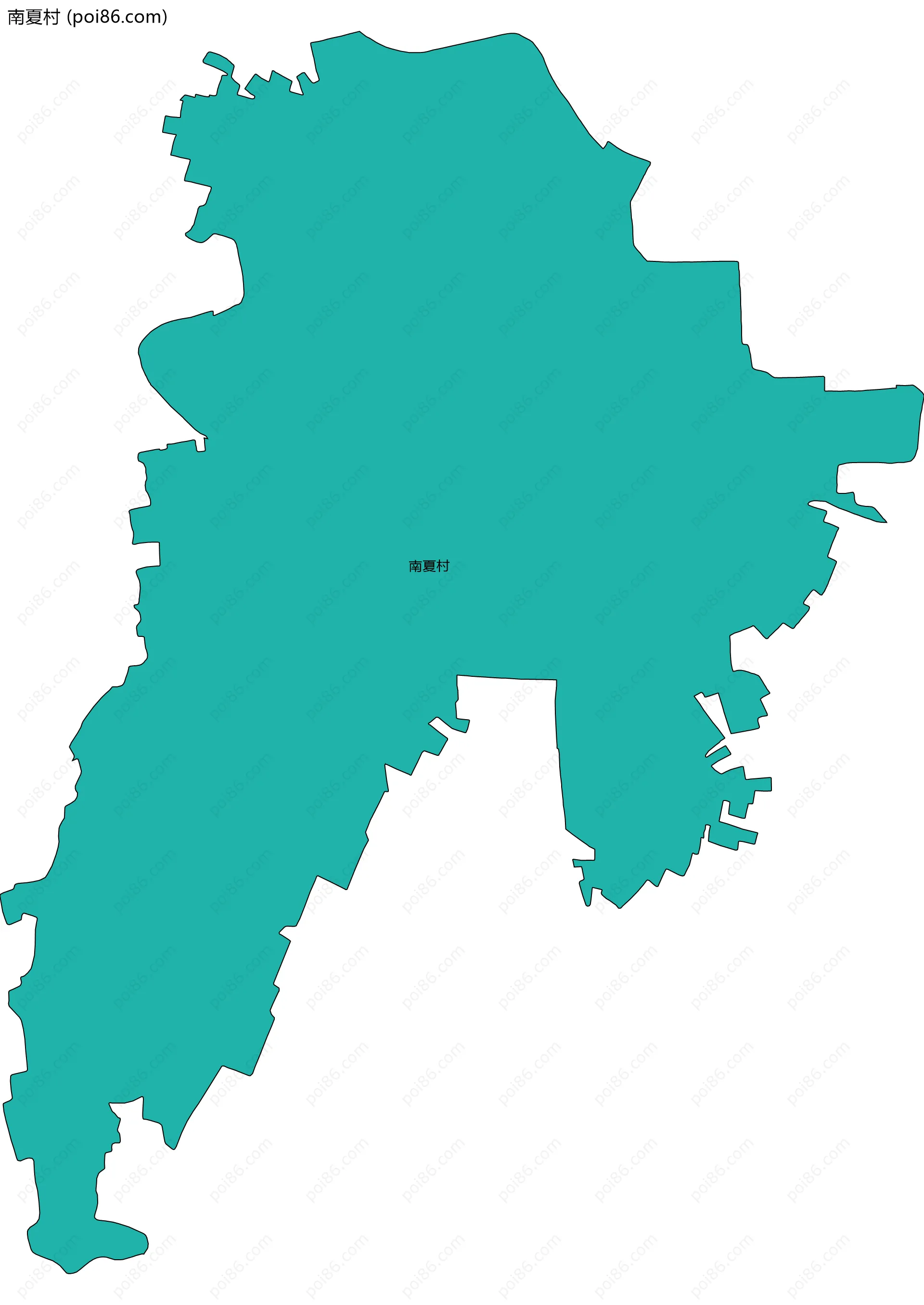 南夏村边界地图