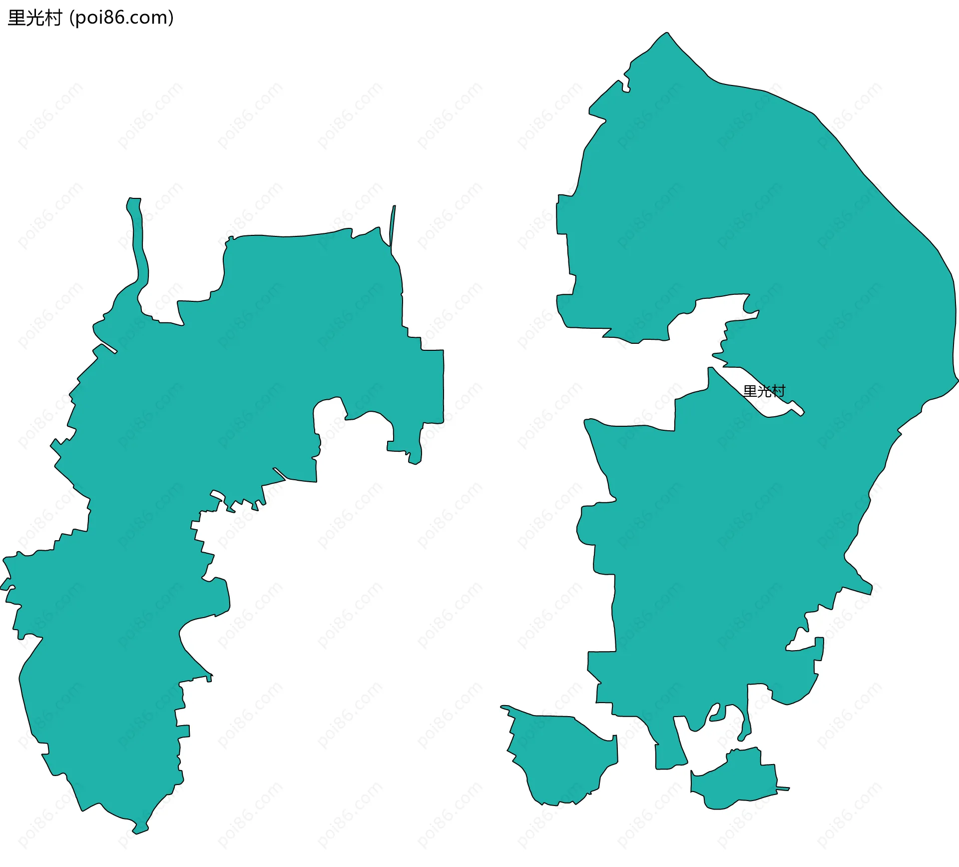里光村边界地图