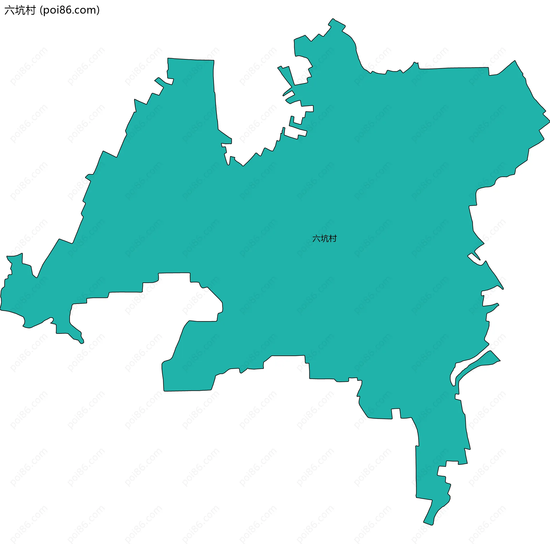 六坑村边界地图