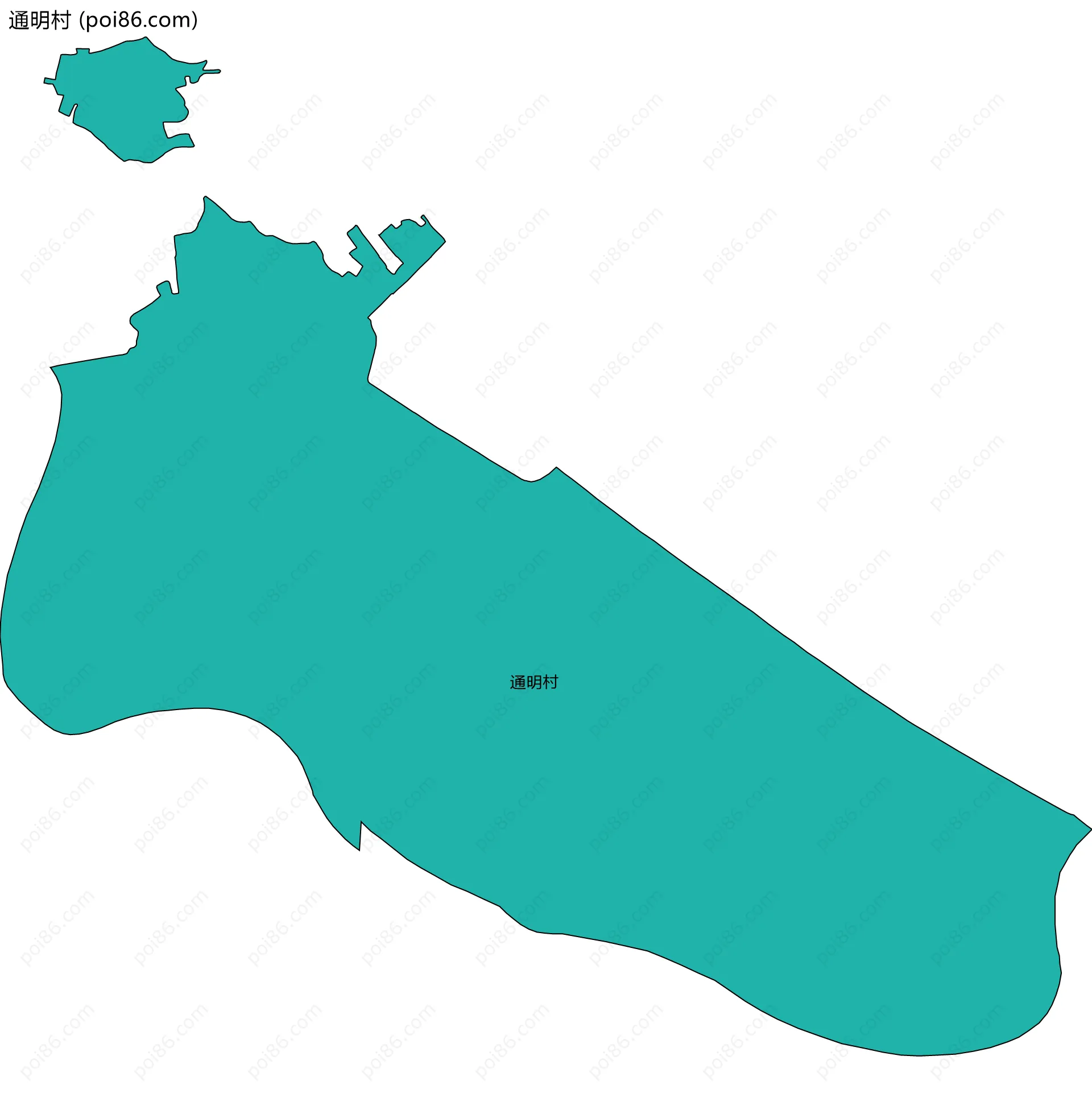 通明村边界地图