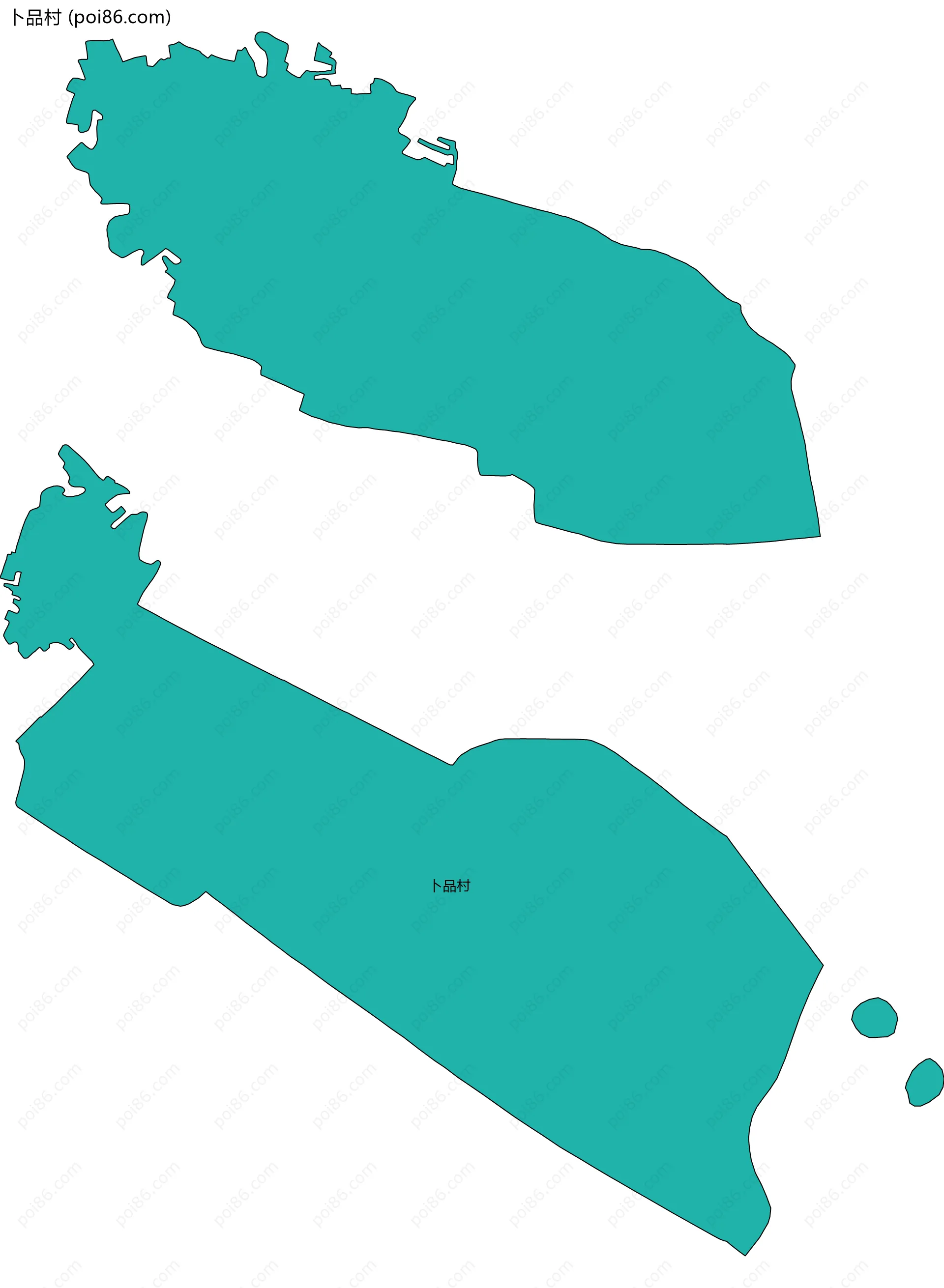 卜品村边界地图