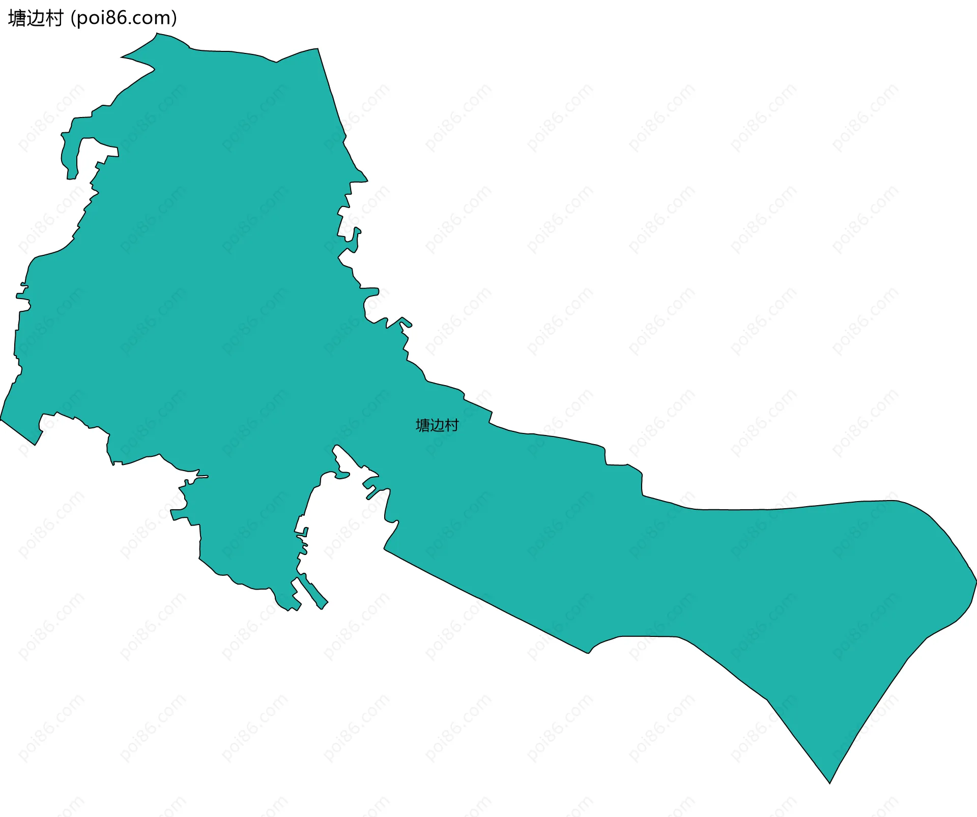 塘边村边界地图