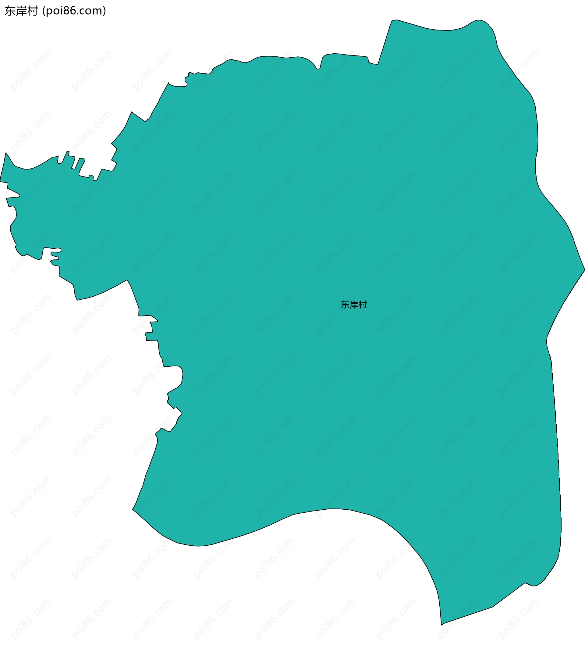东岸村边界地图