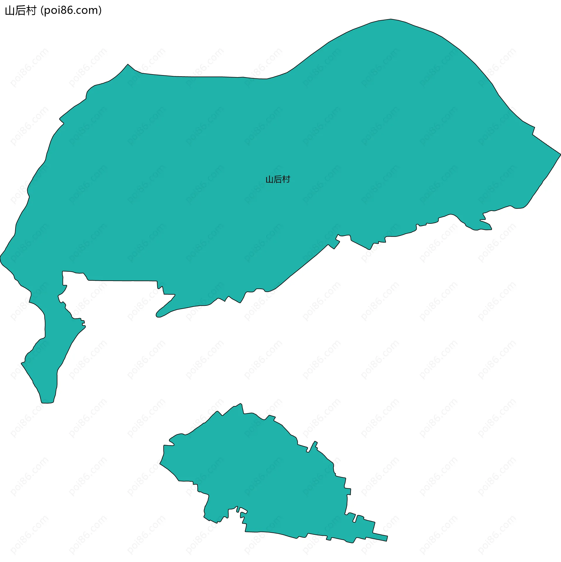 山后村边界地图