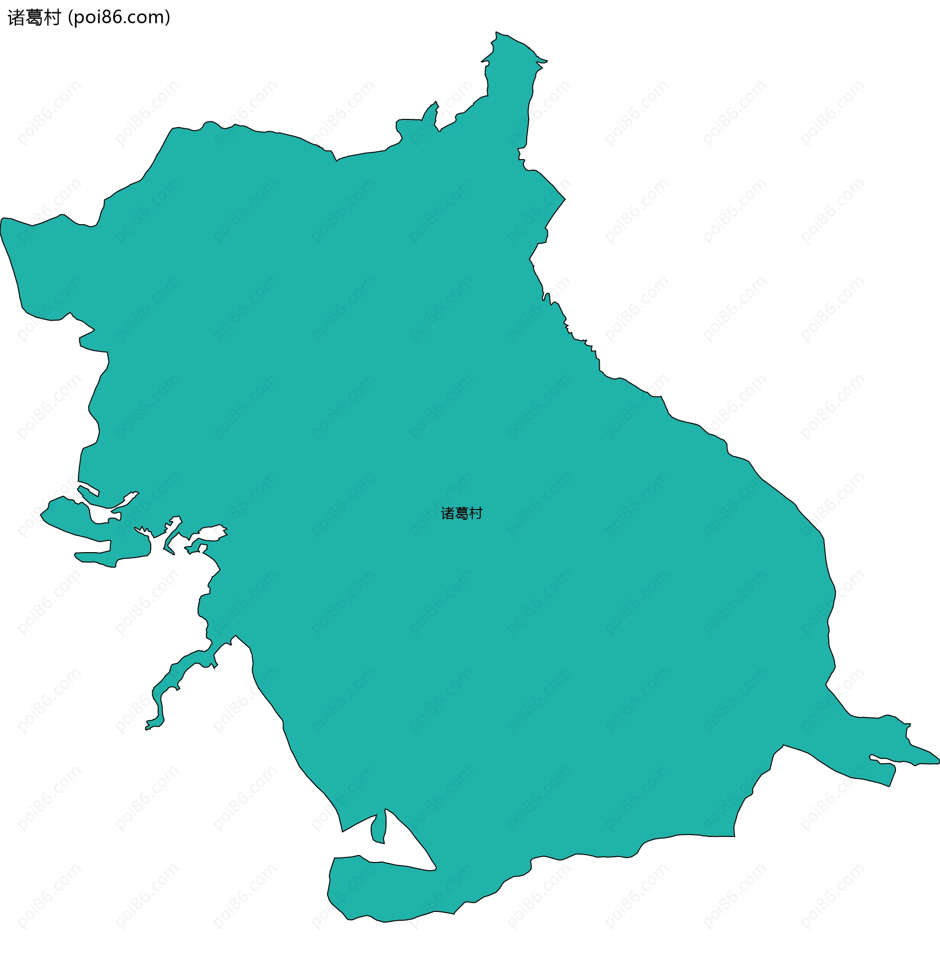 诸葛村边界地图