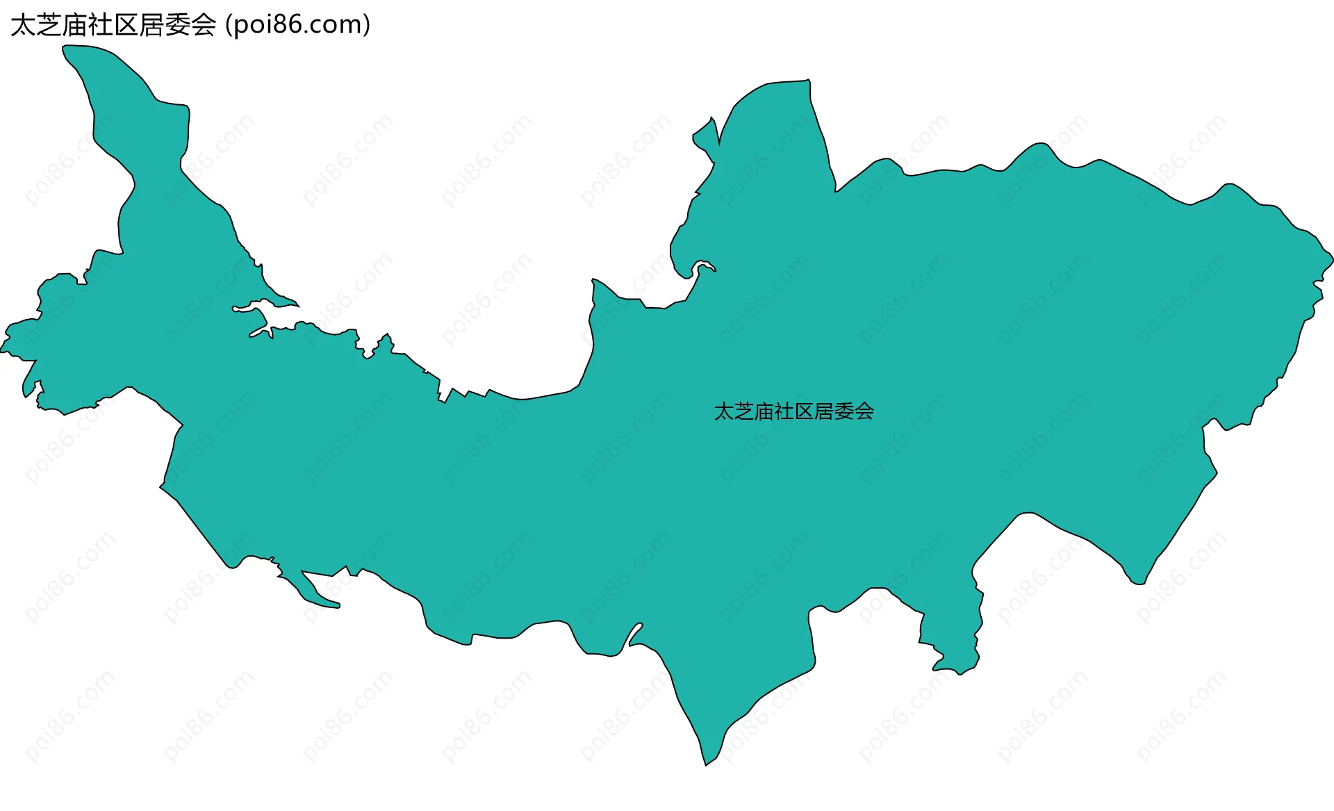太芝庙社区居委会边界地图