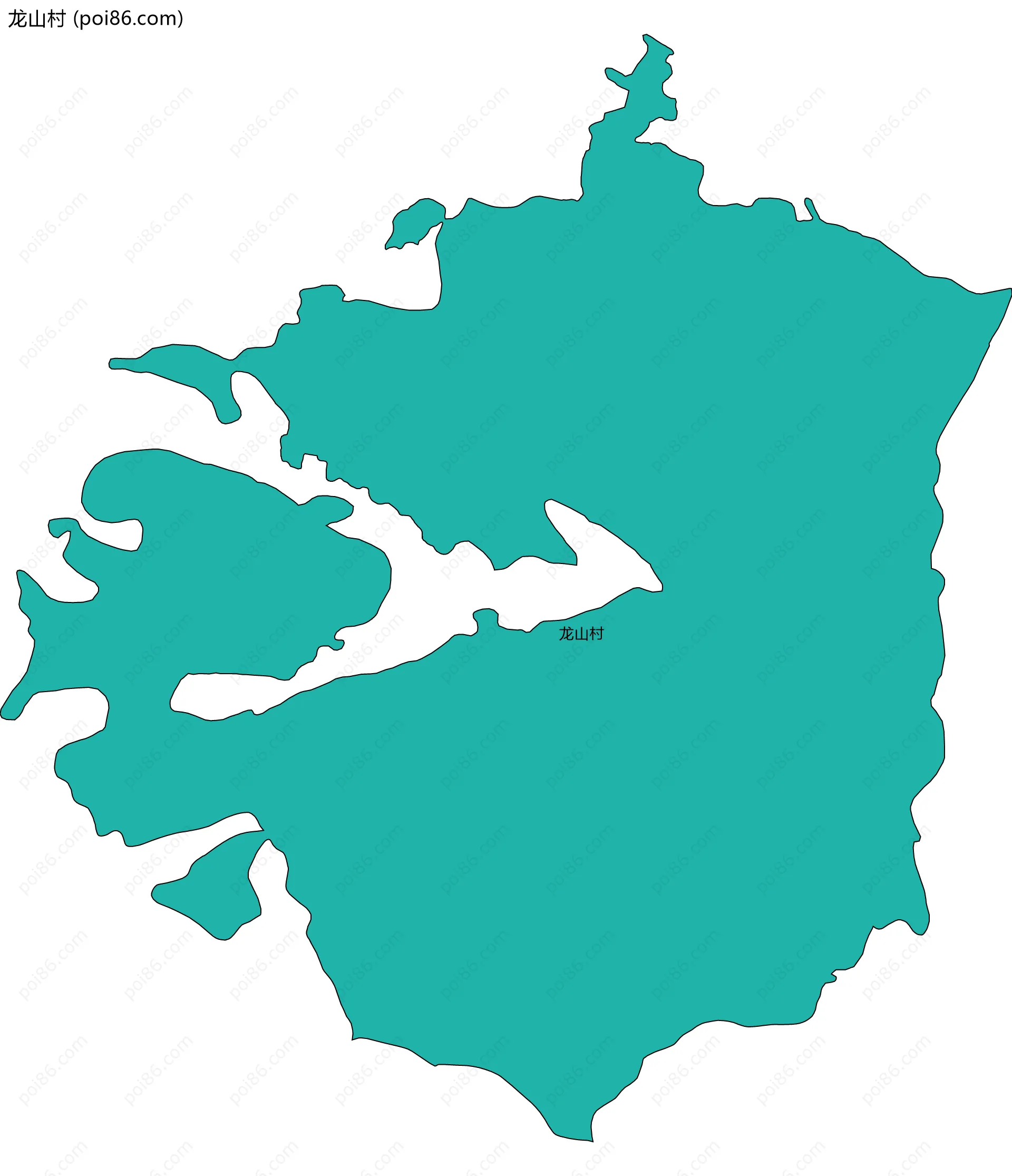 龙山村边界地图