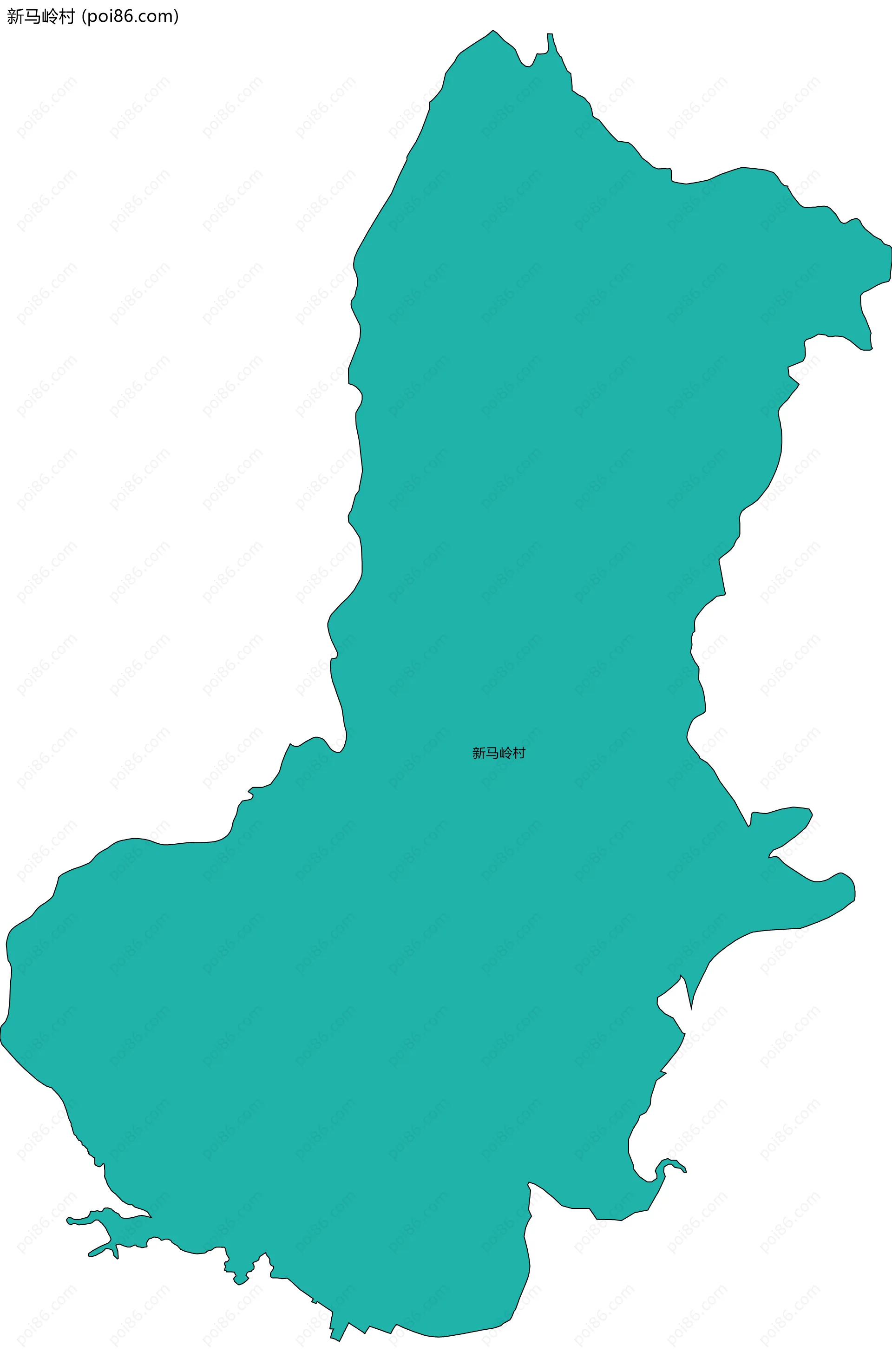 新马岭村边界地图