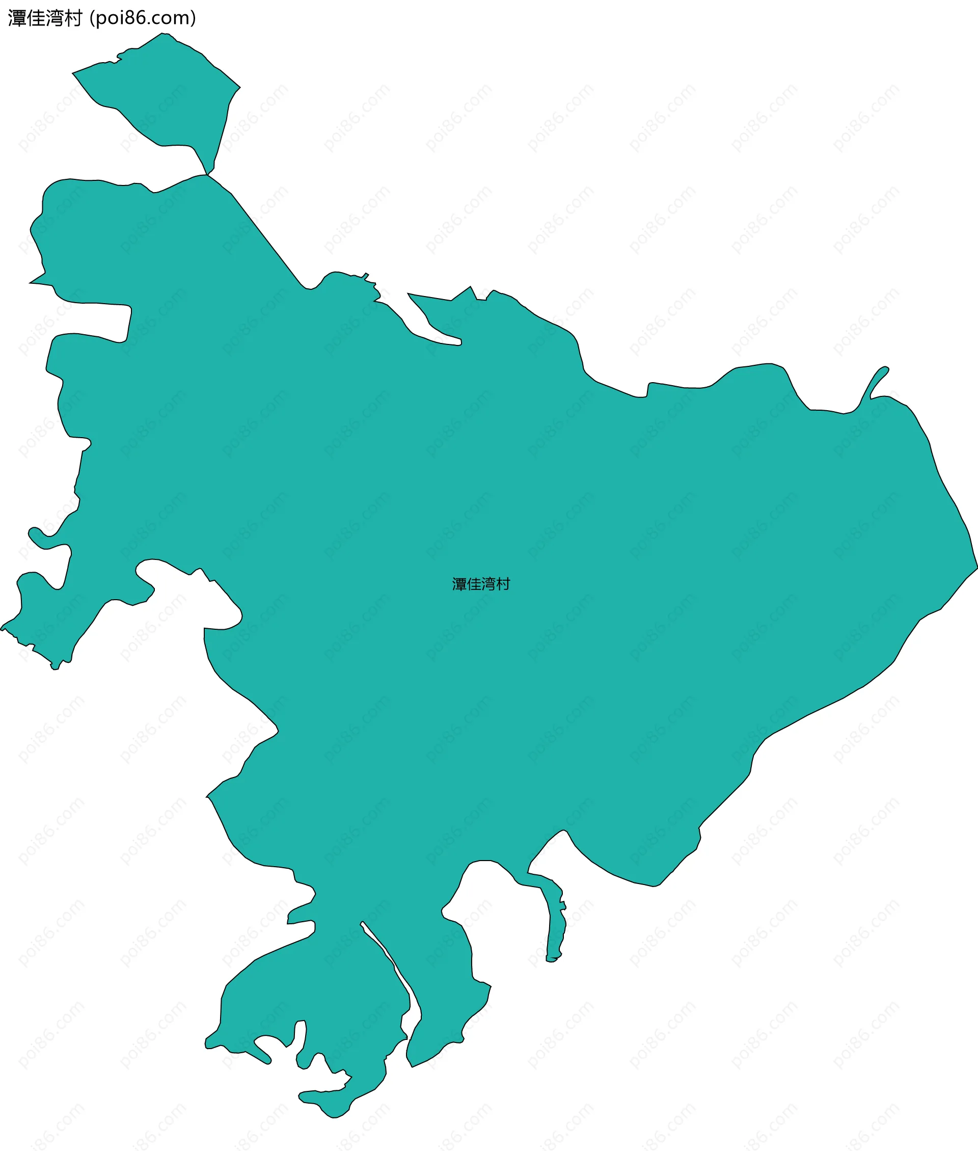 潭佳湾村边界地图