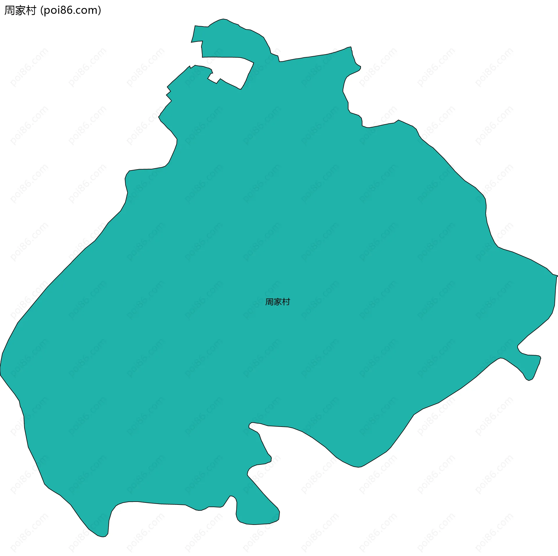 周家村边界地图