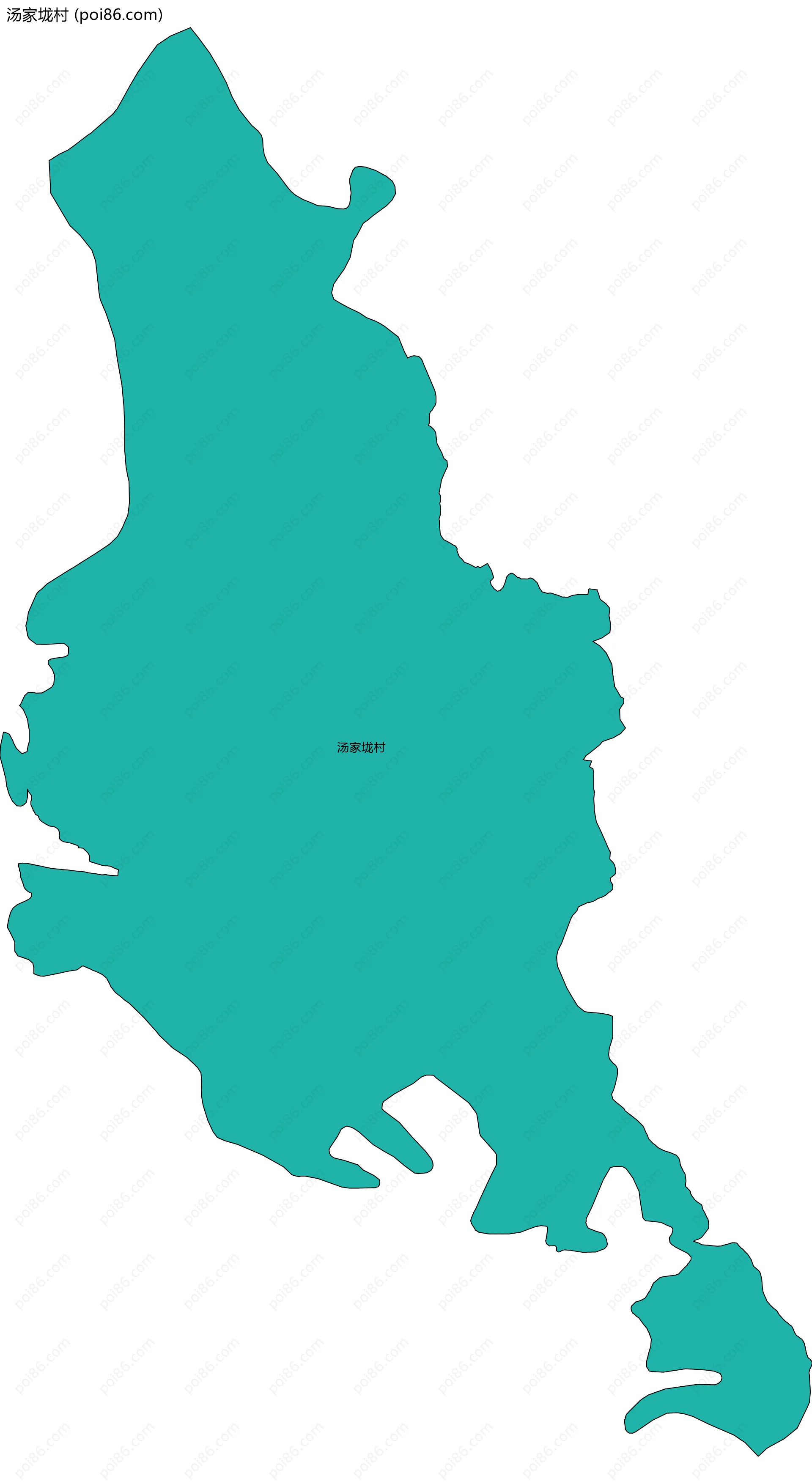 汤家垅村边界地图