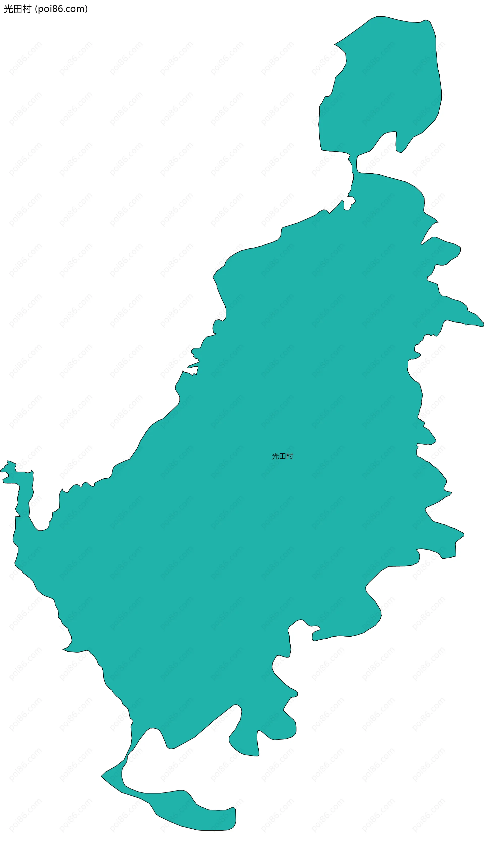 光田村边界地图