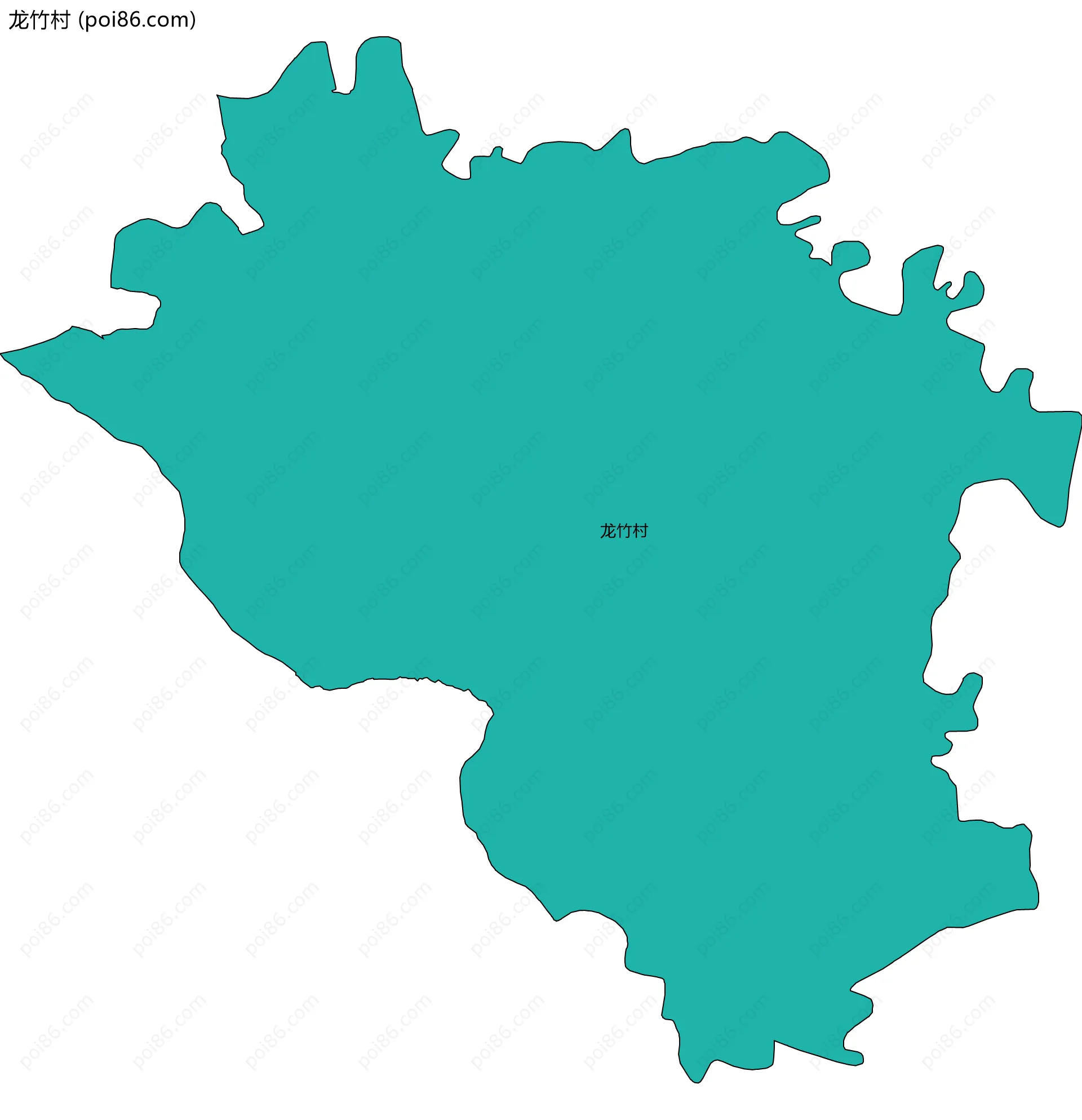 龙竹村边界地图