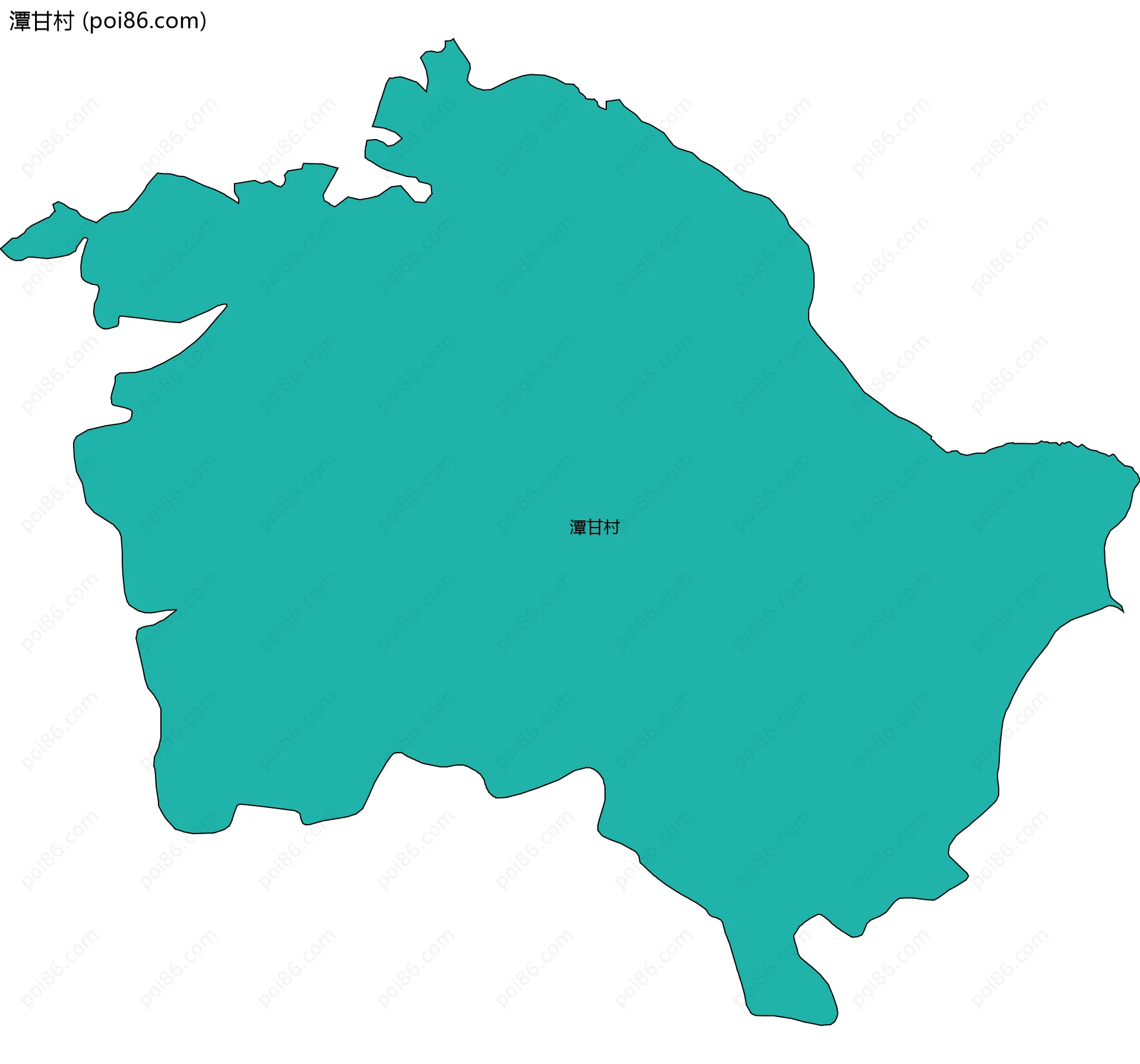 潭甘村边界地图