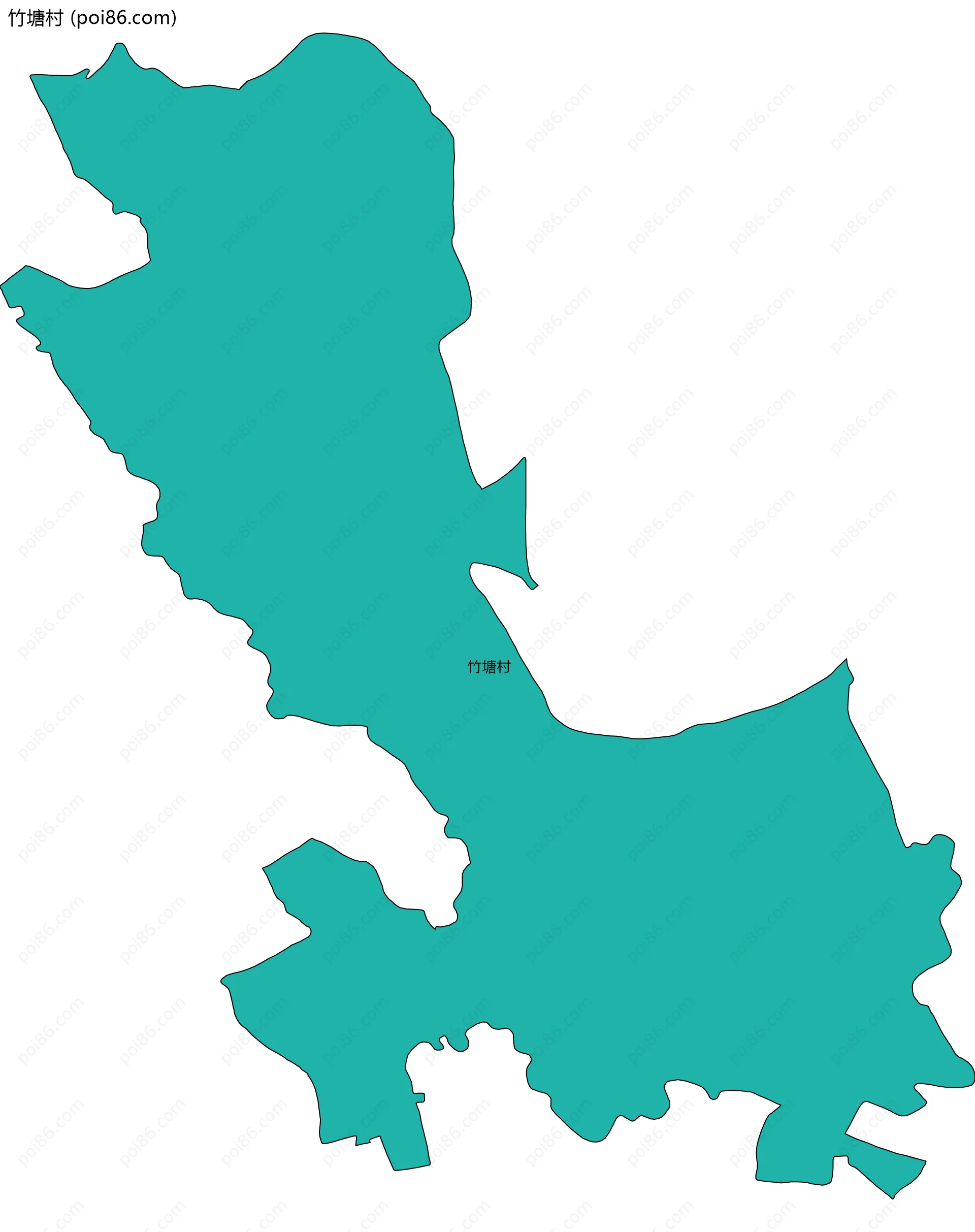 竹塘村边界地图