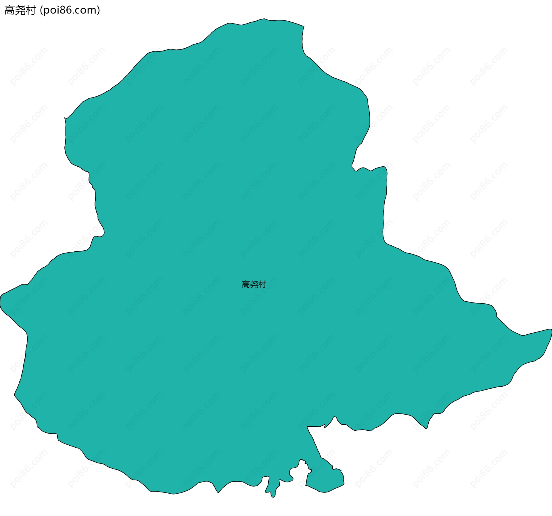 高尧村边界地图