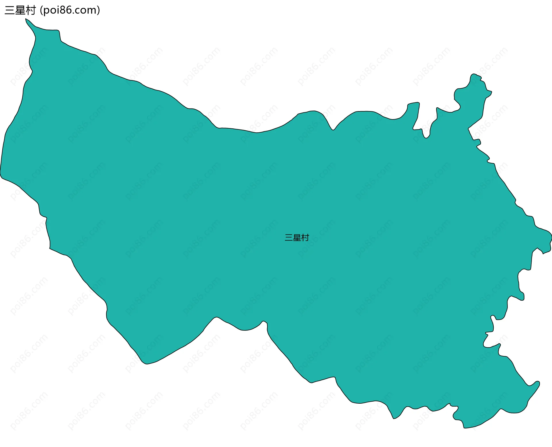 三星村边界地图