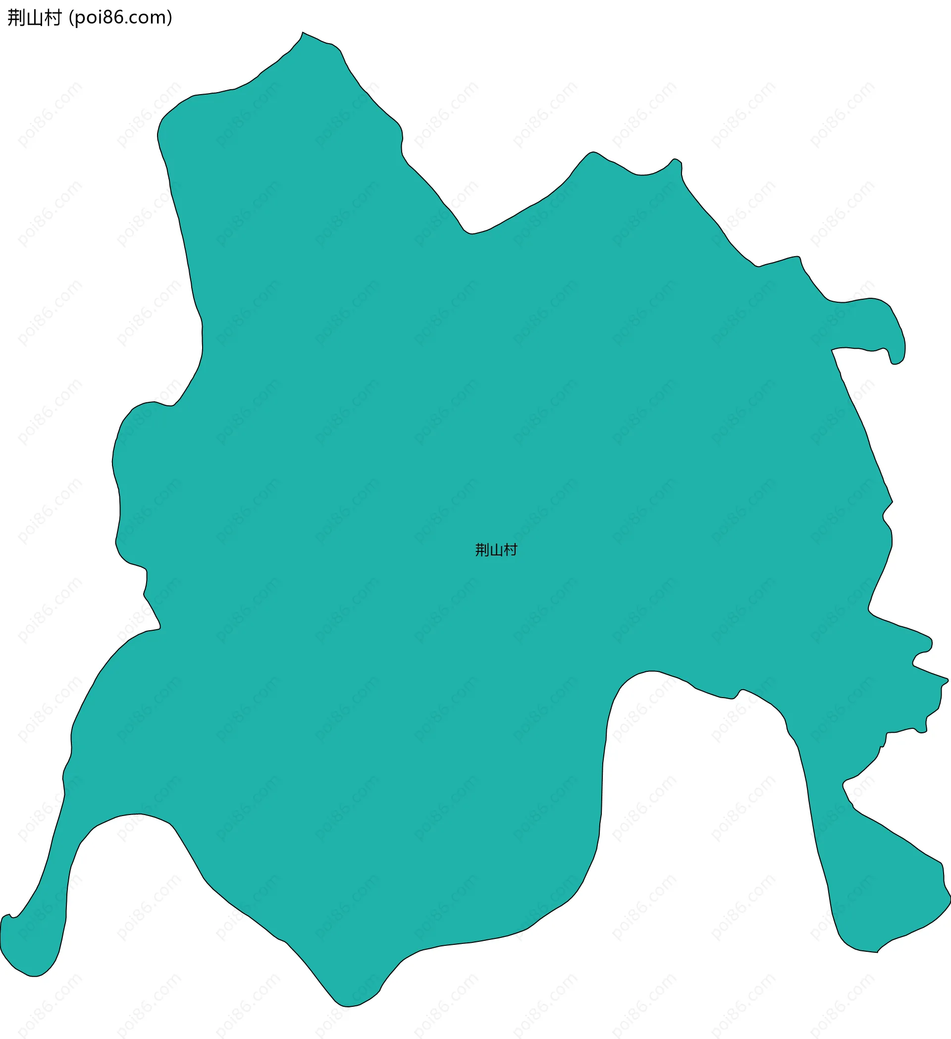 荆山村边界地图