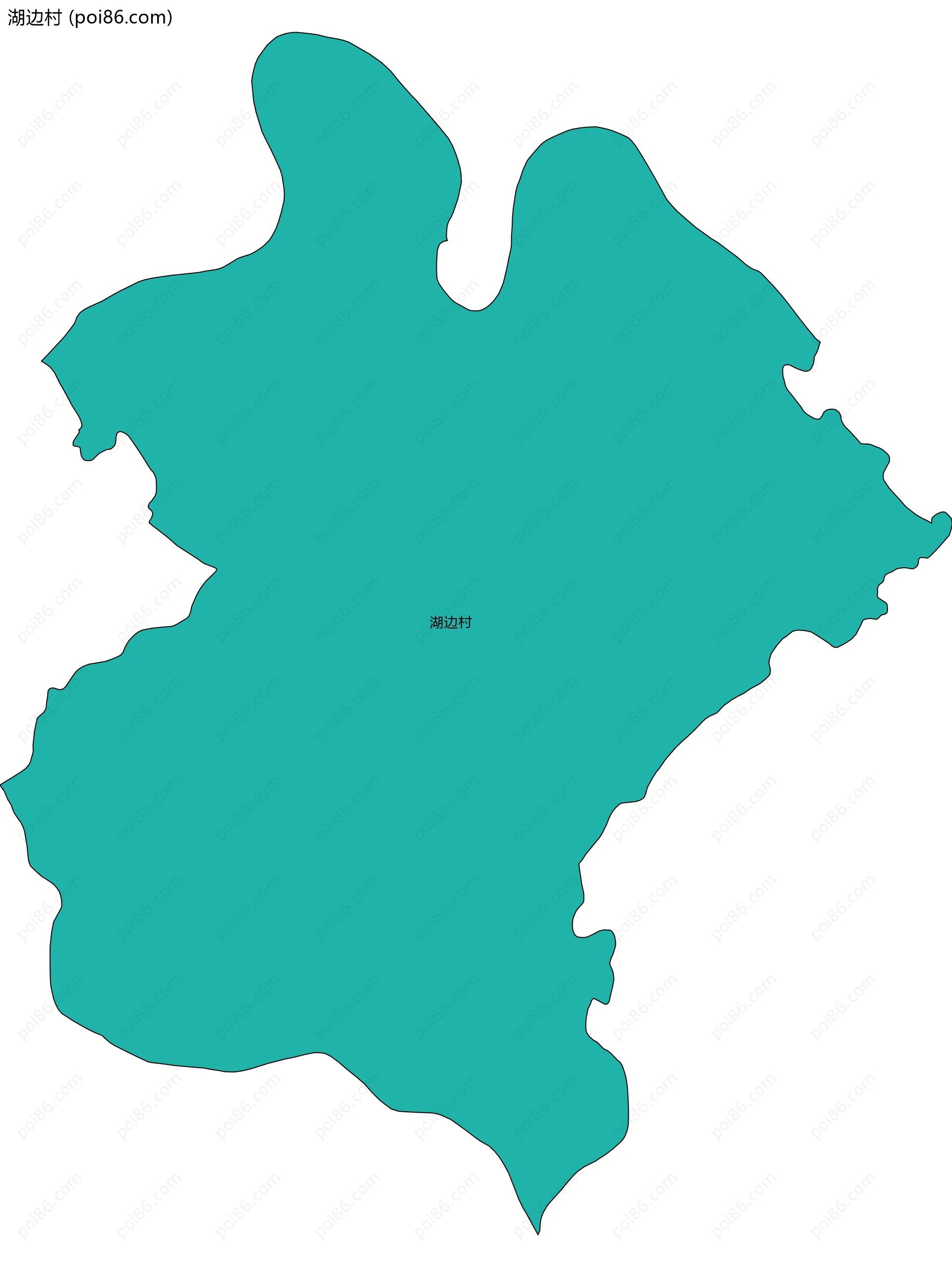 湖边村边界地图