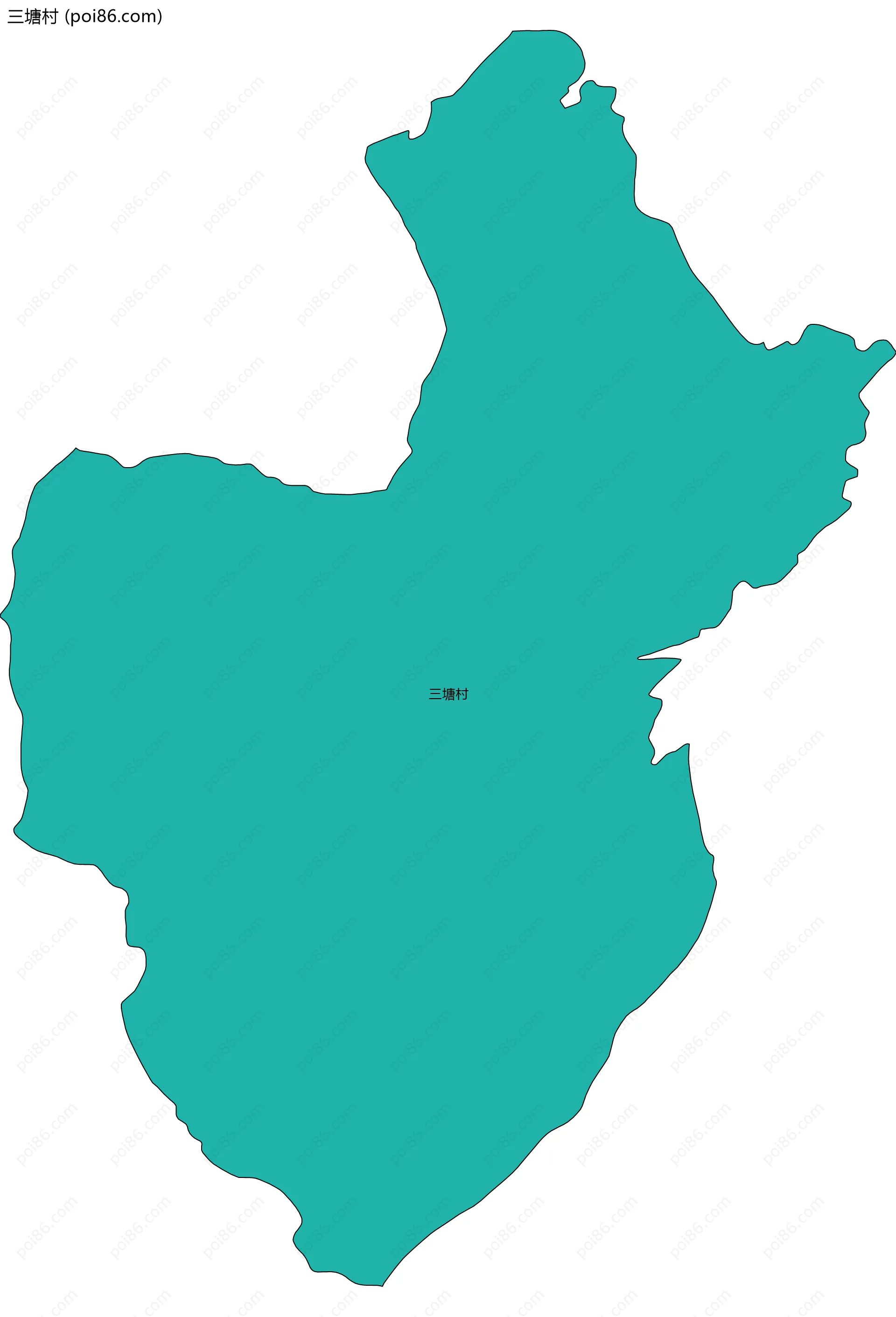 三塘村边界地图