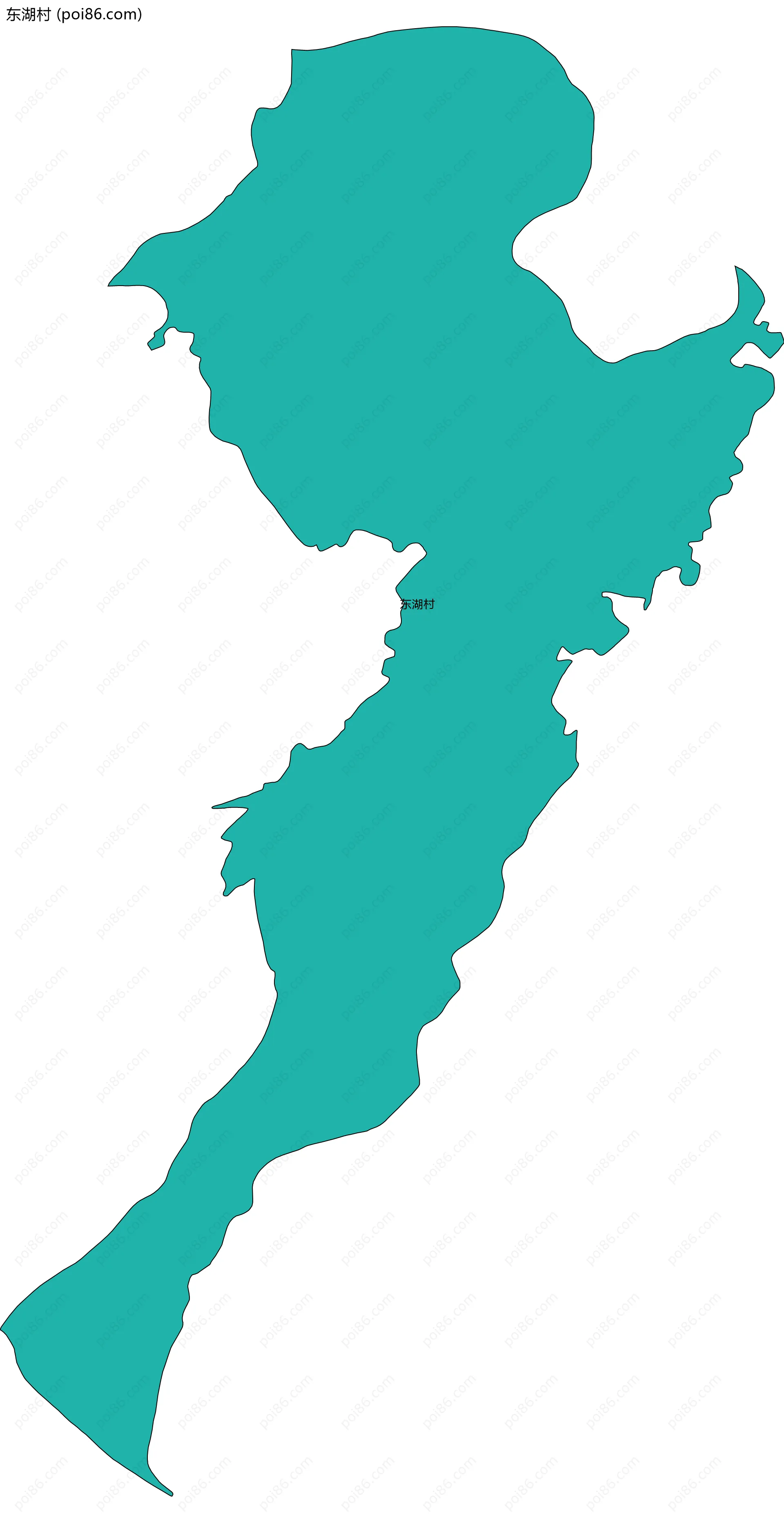 东湖村边界地图