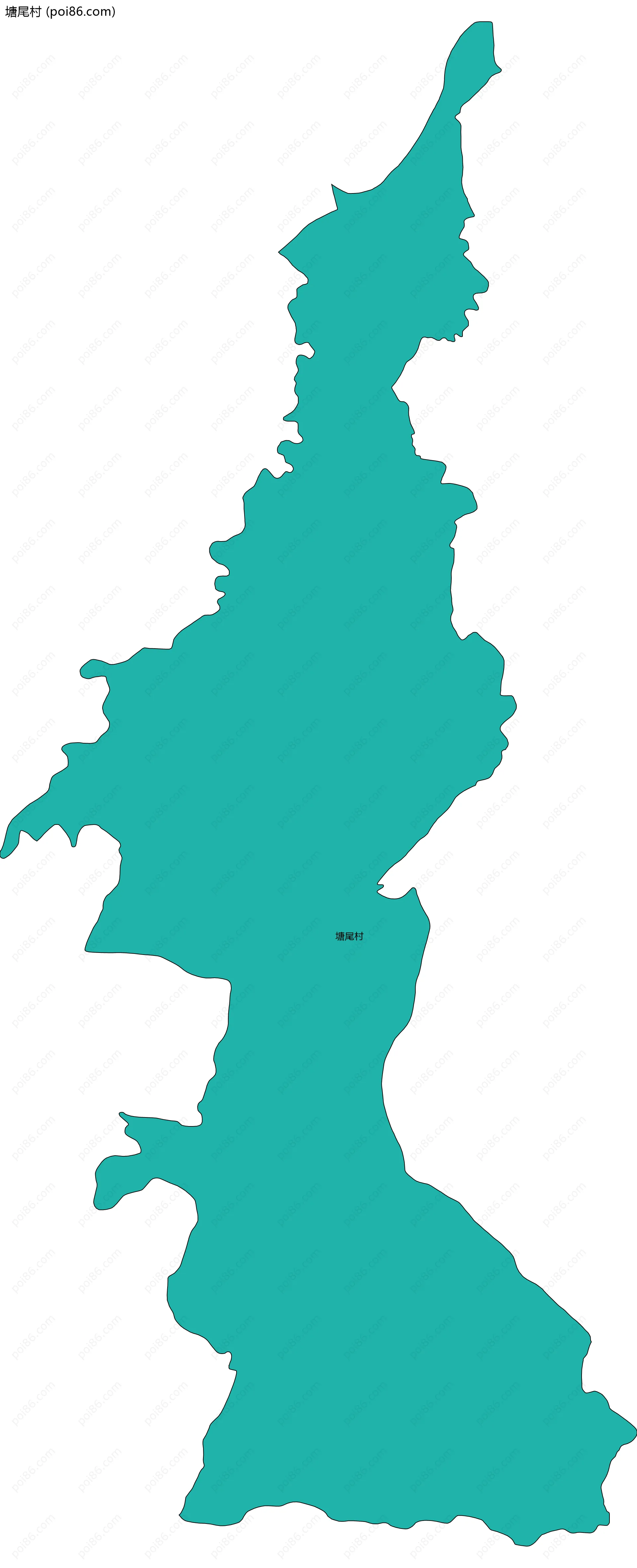 塘尾村边界地图