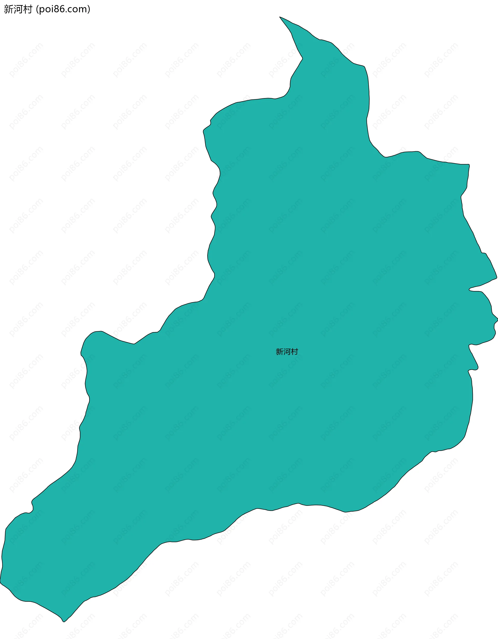 新河村边界地图