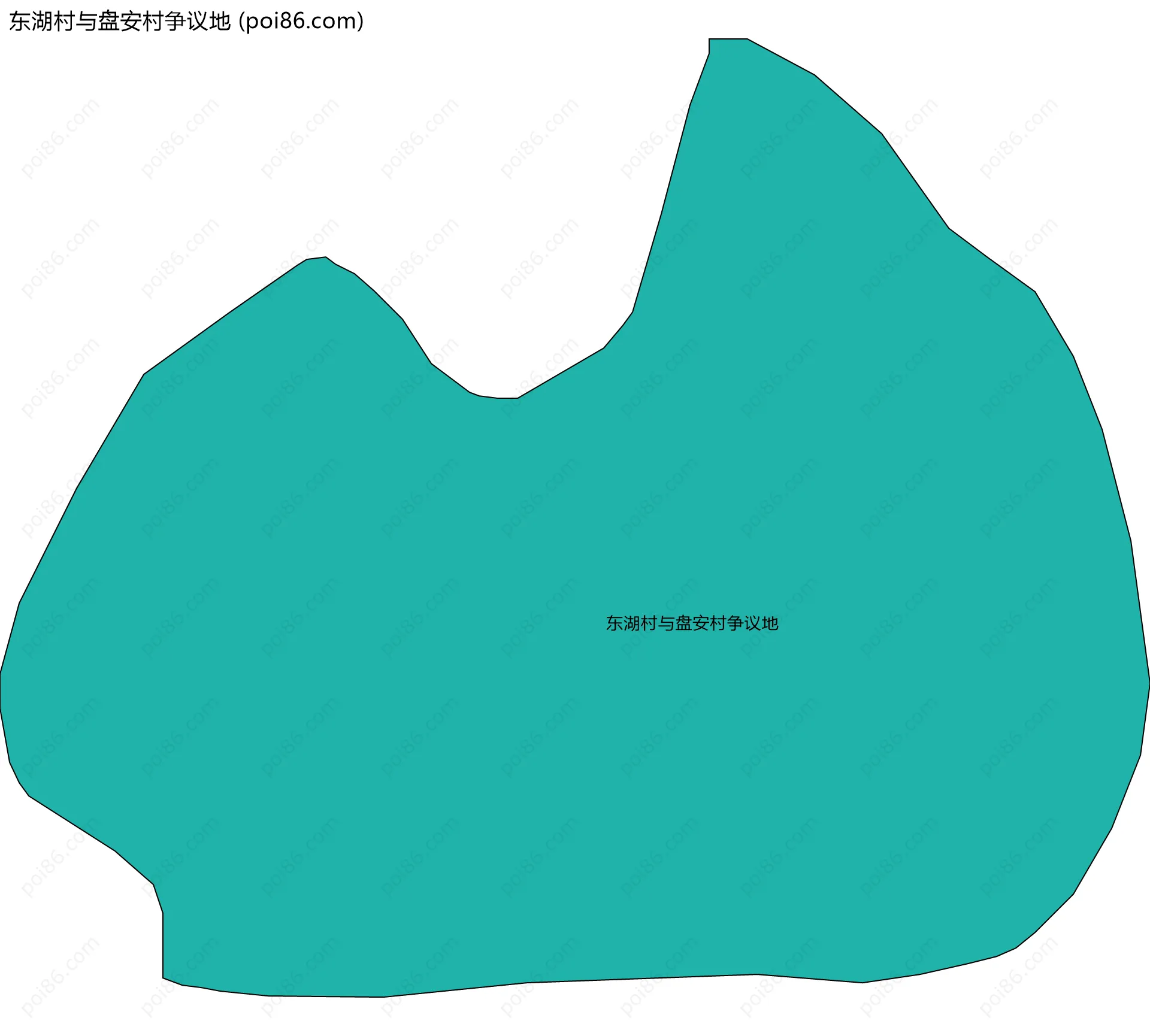 东湖村与盘安村争议地边界地图