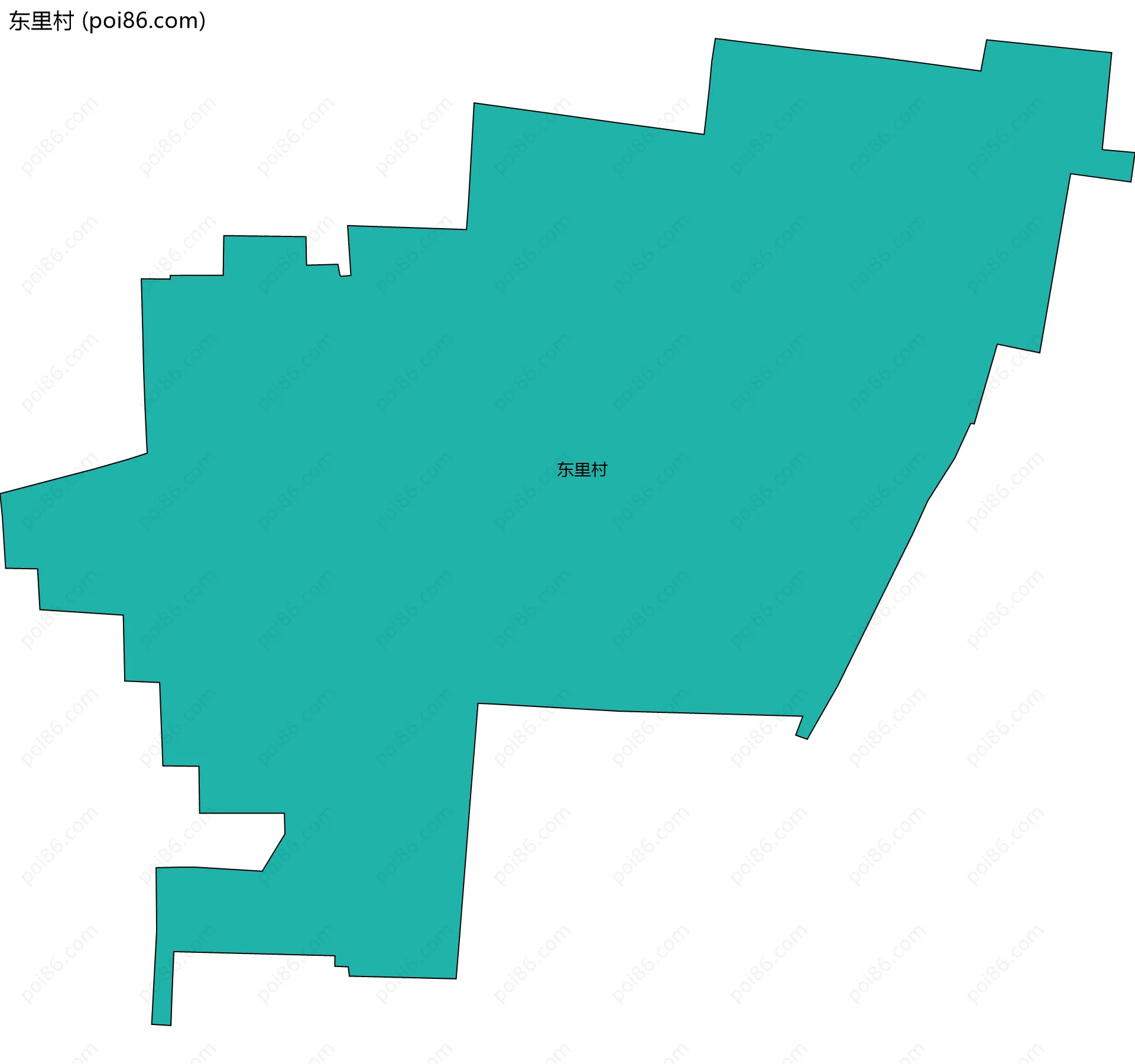 东里村边界地图