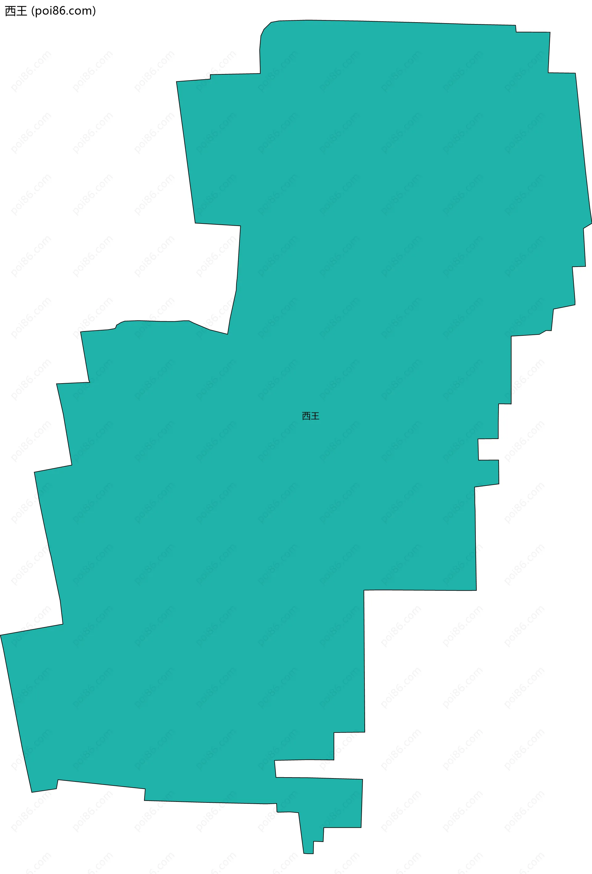 西王边界地图