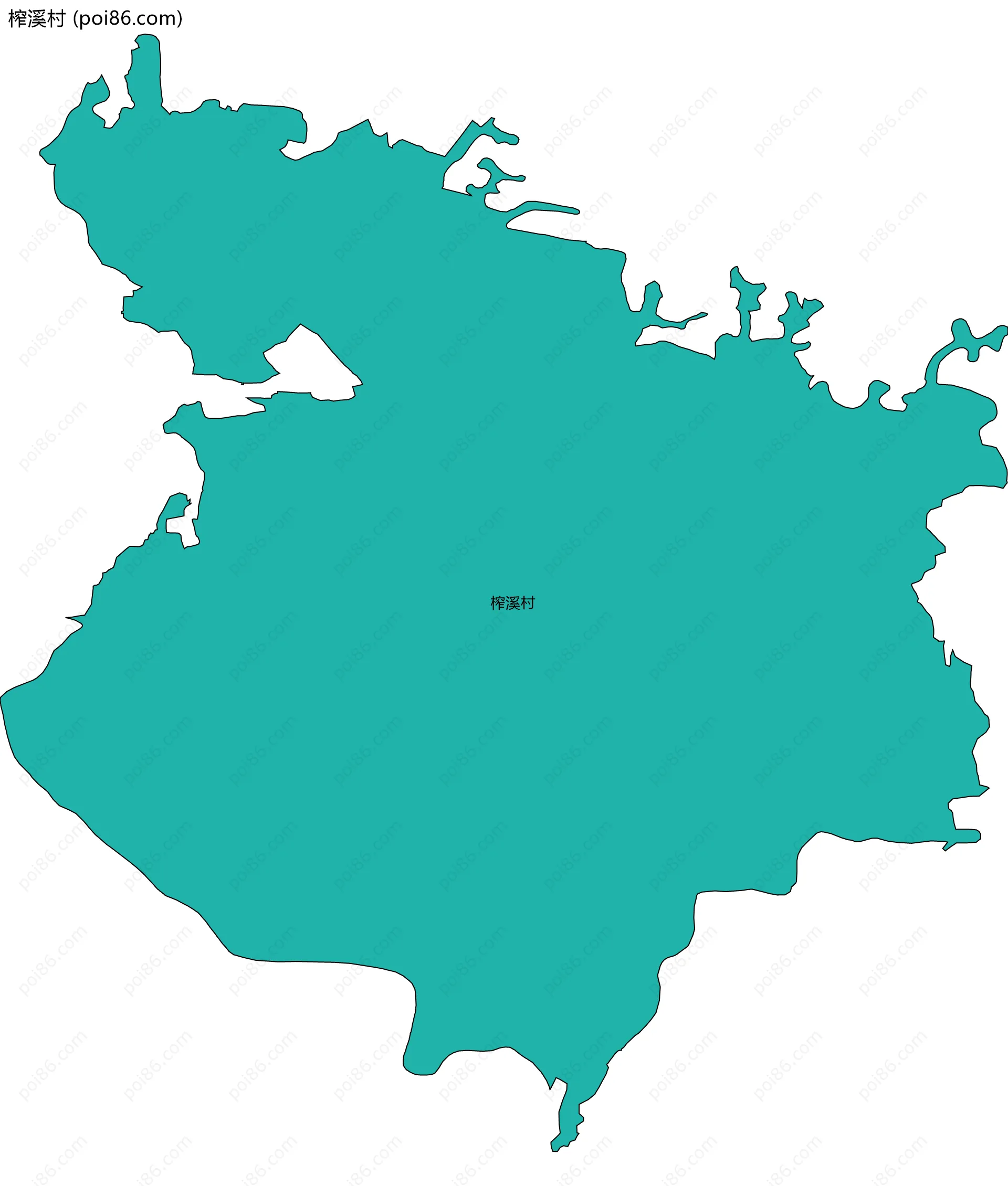 榨溪村边界地图