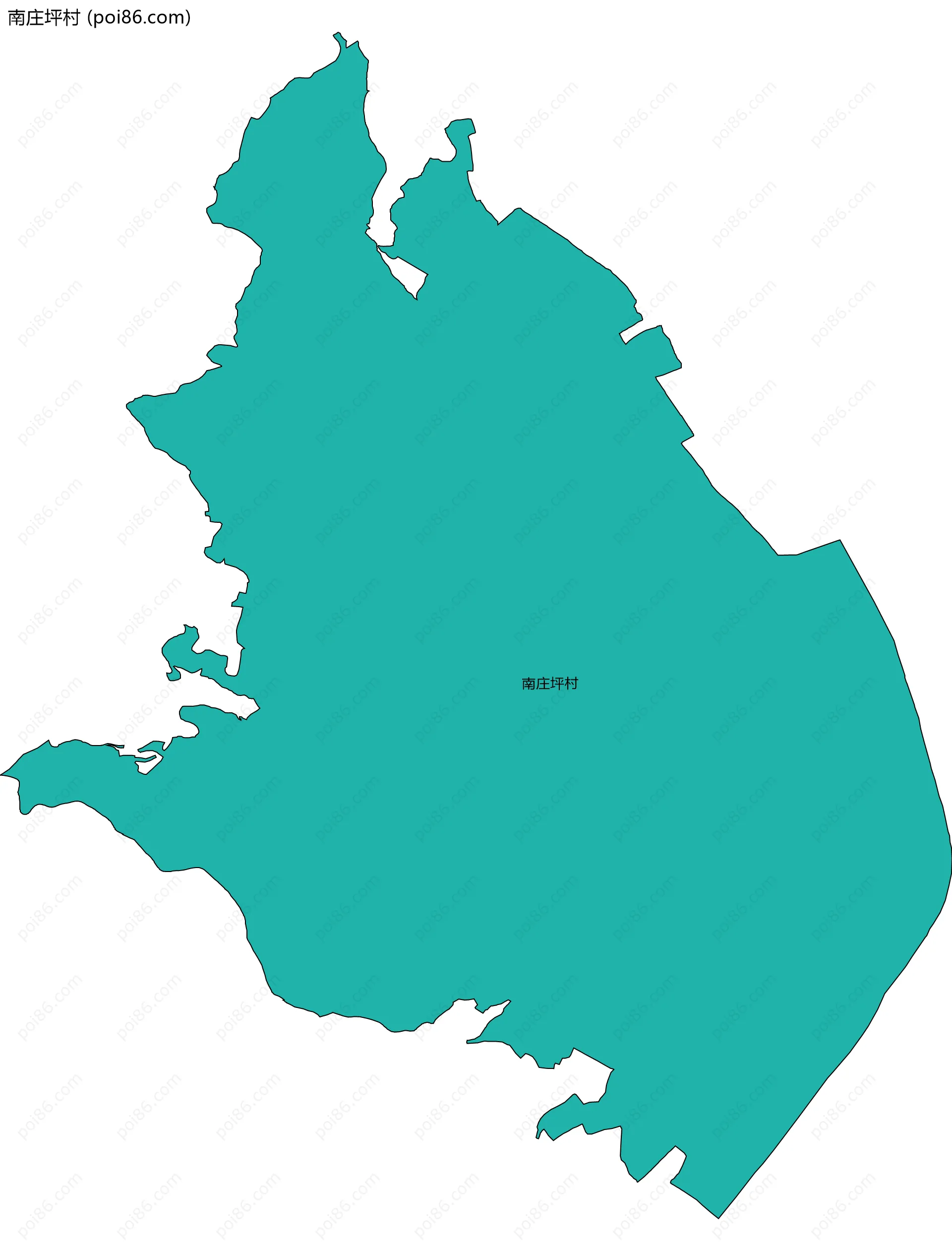 南庄坪村边界地图