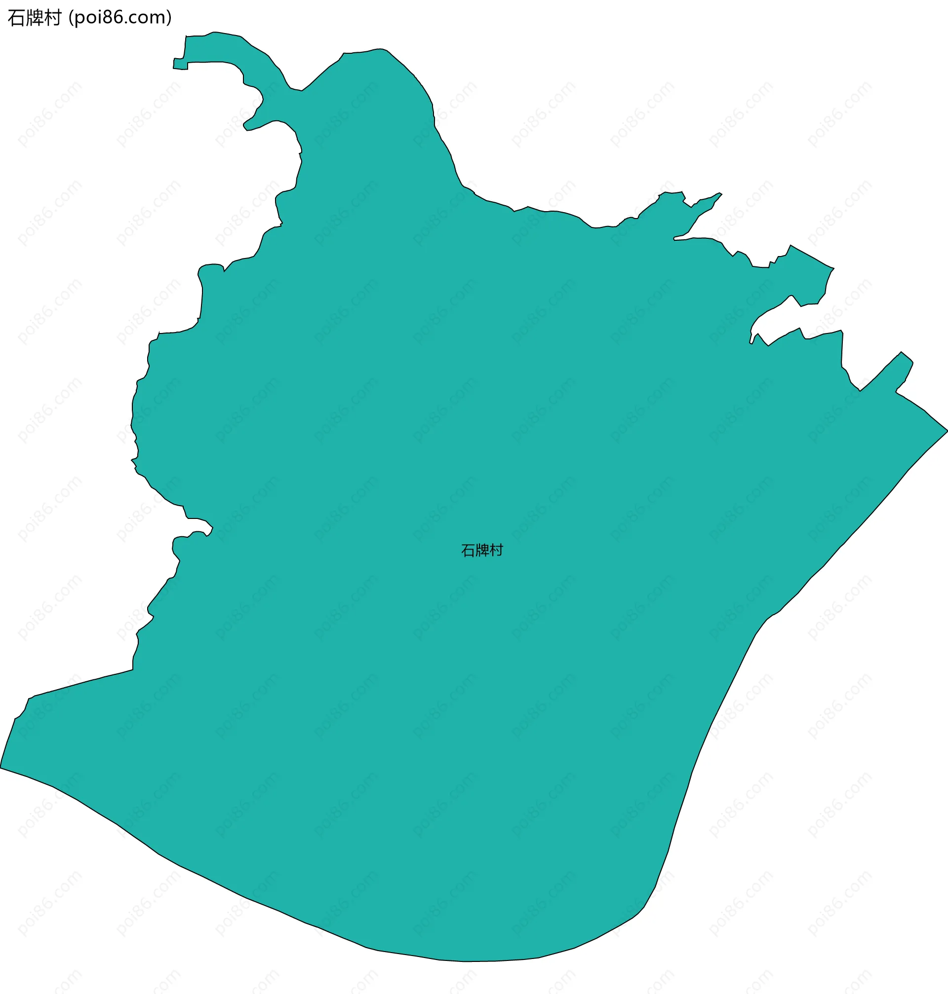 石牌村边界地图