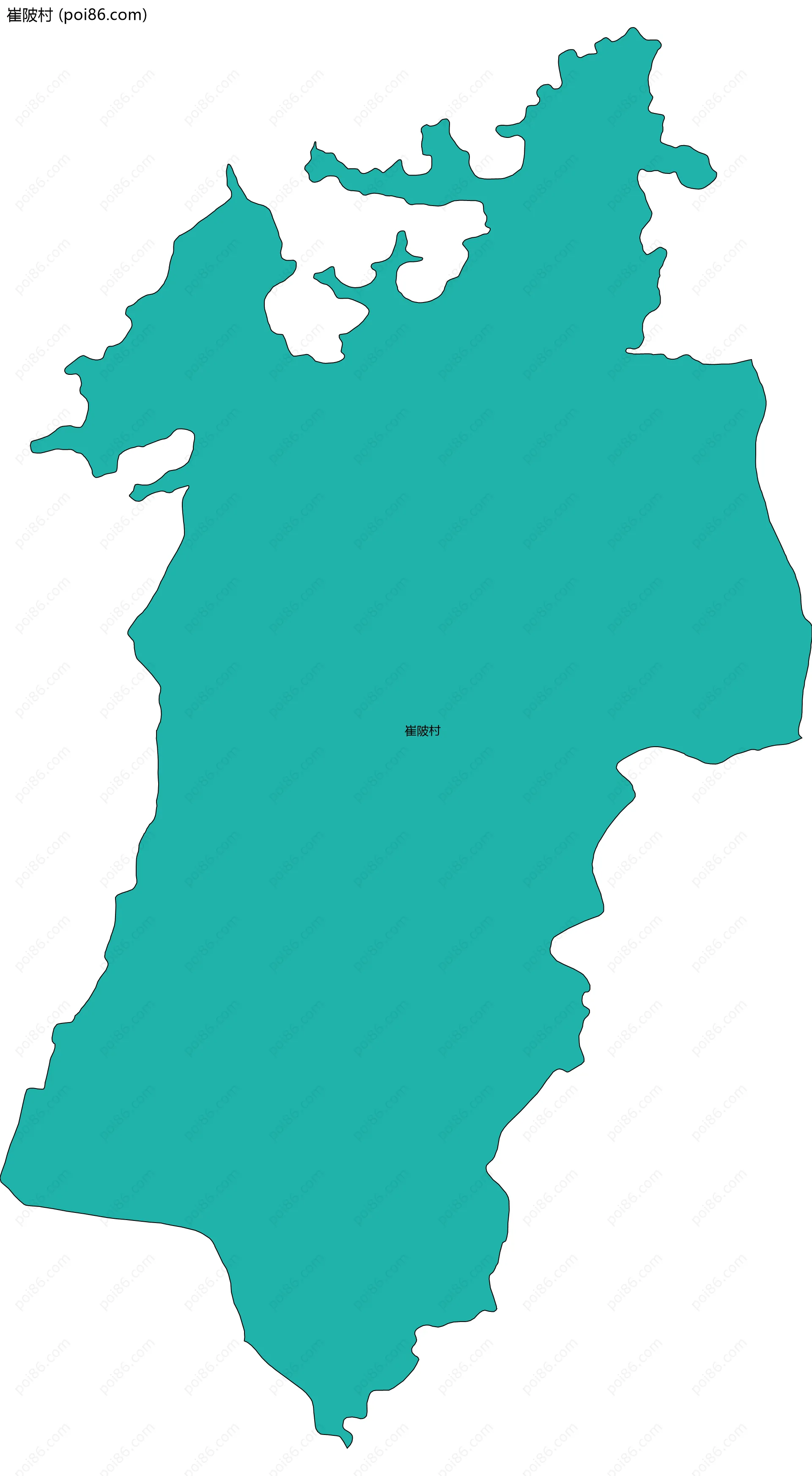 崔陂村边界地图