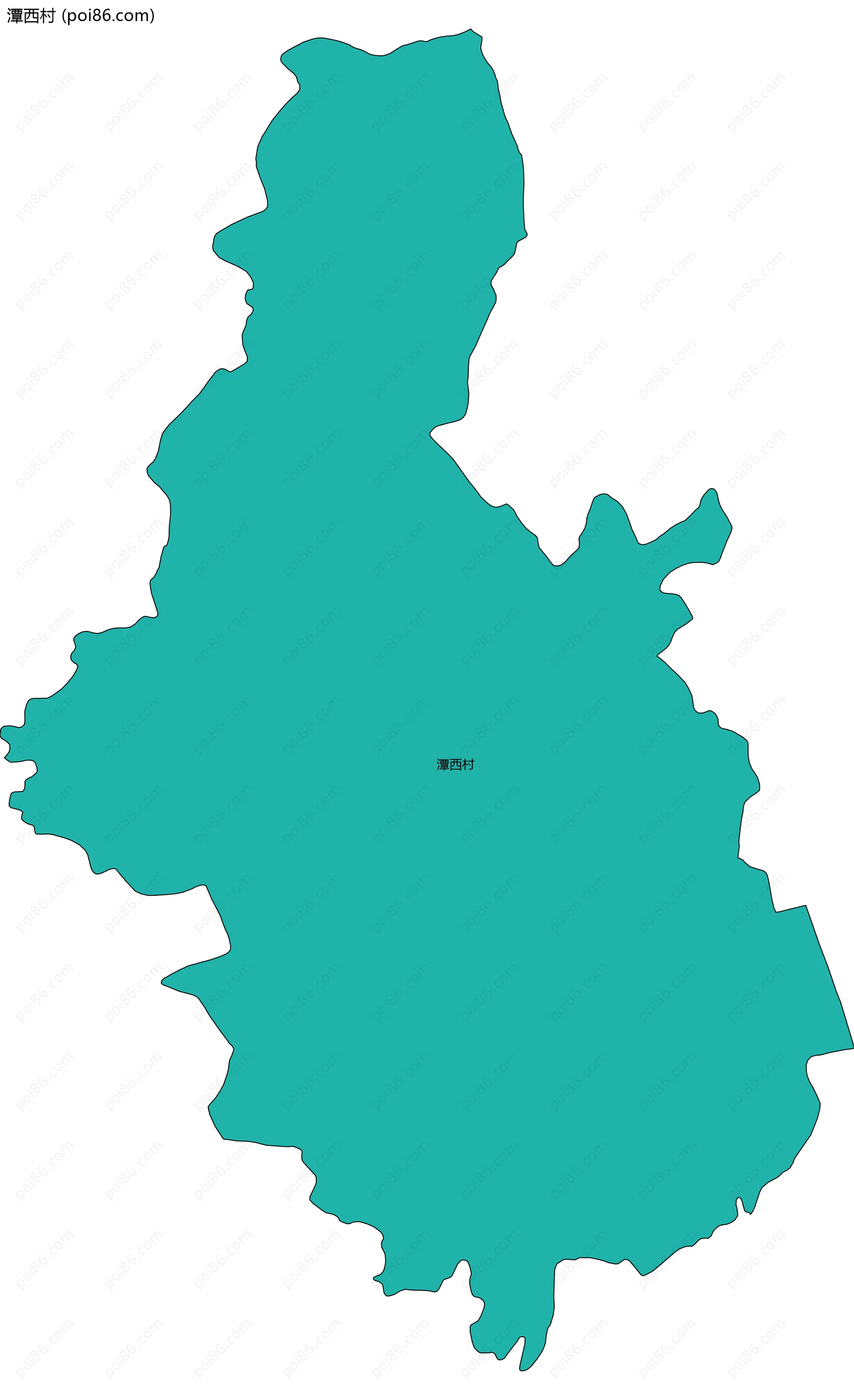 潭西村边界地图