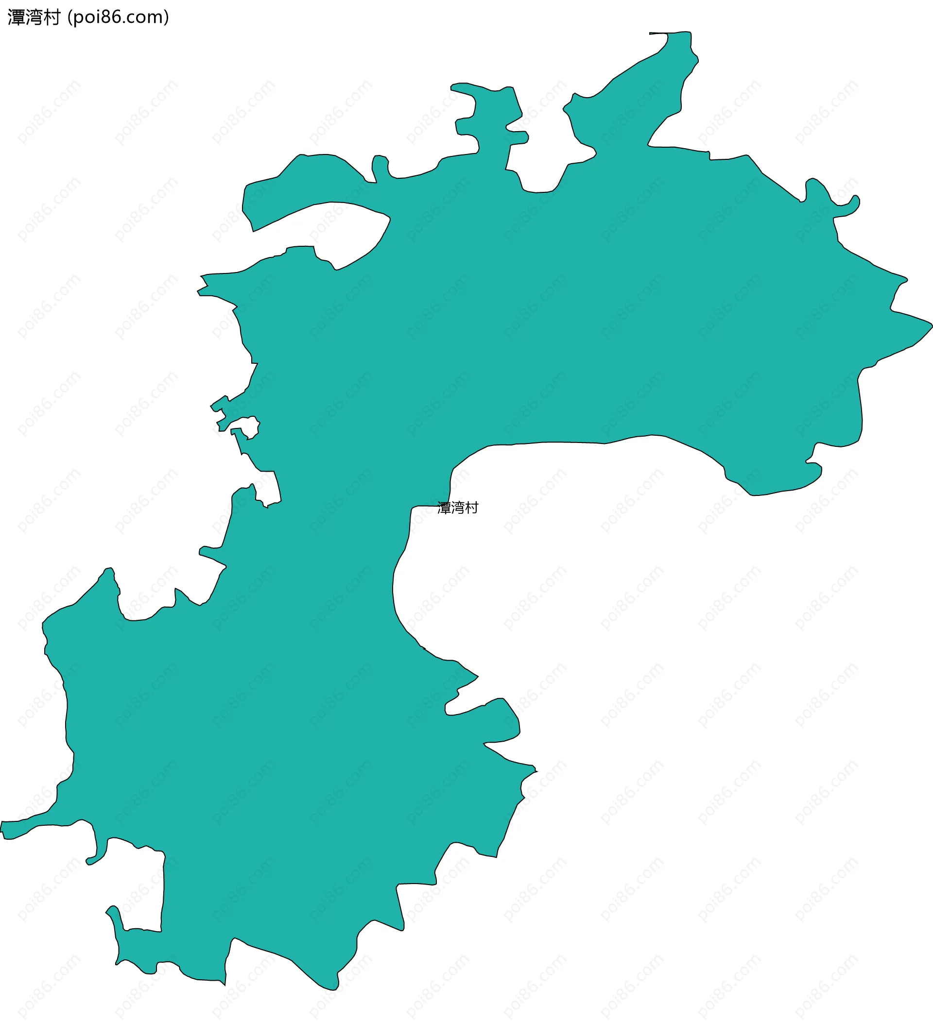 潭湾村边界地图