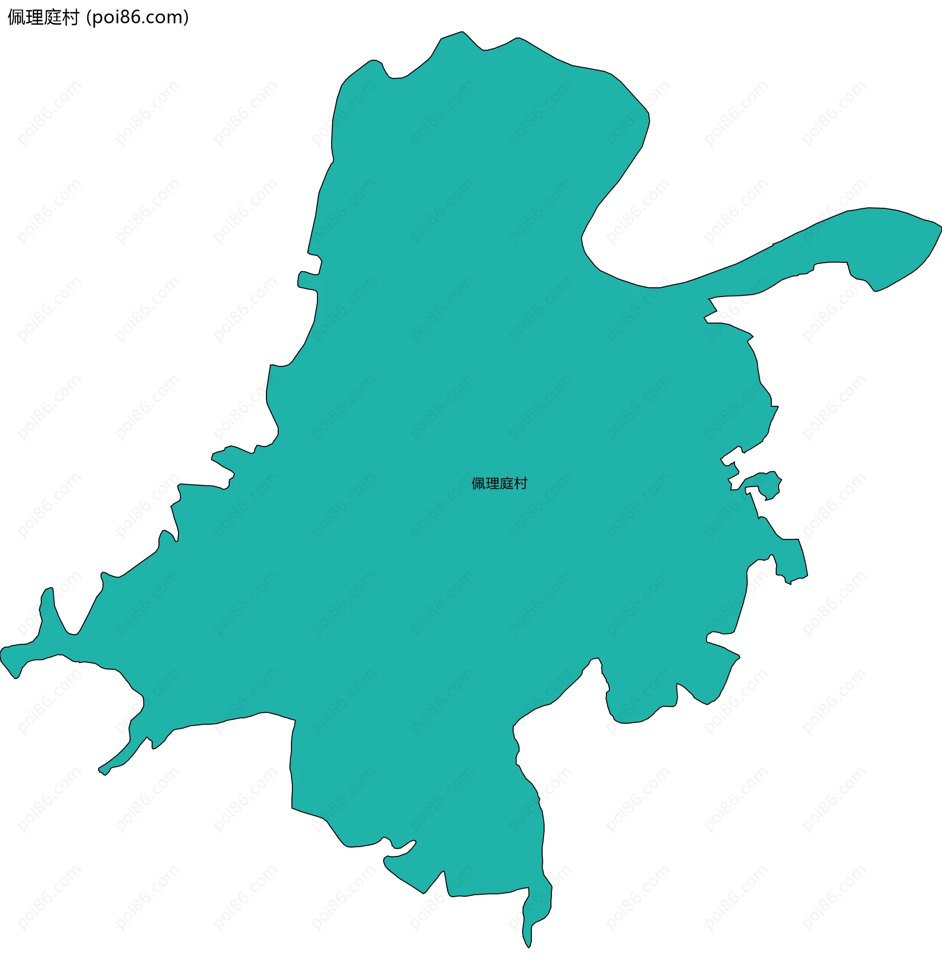 佩理庭村边界地图