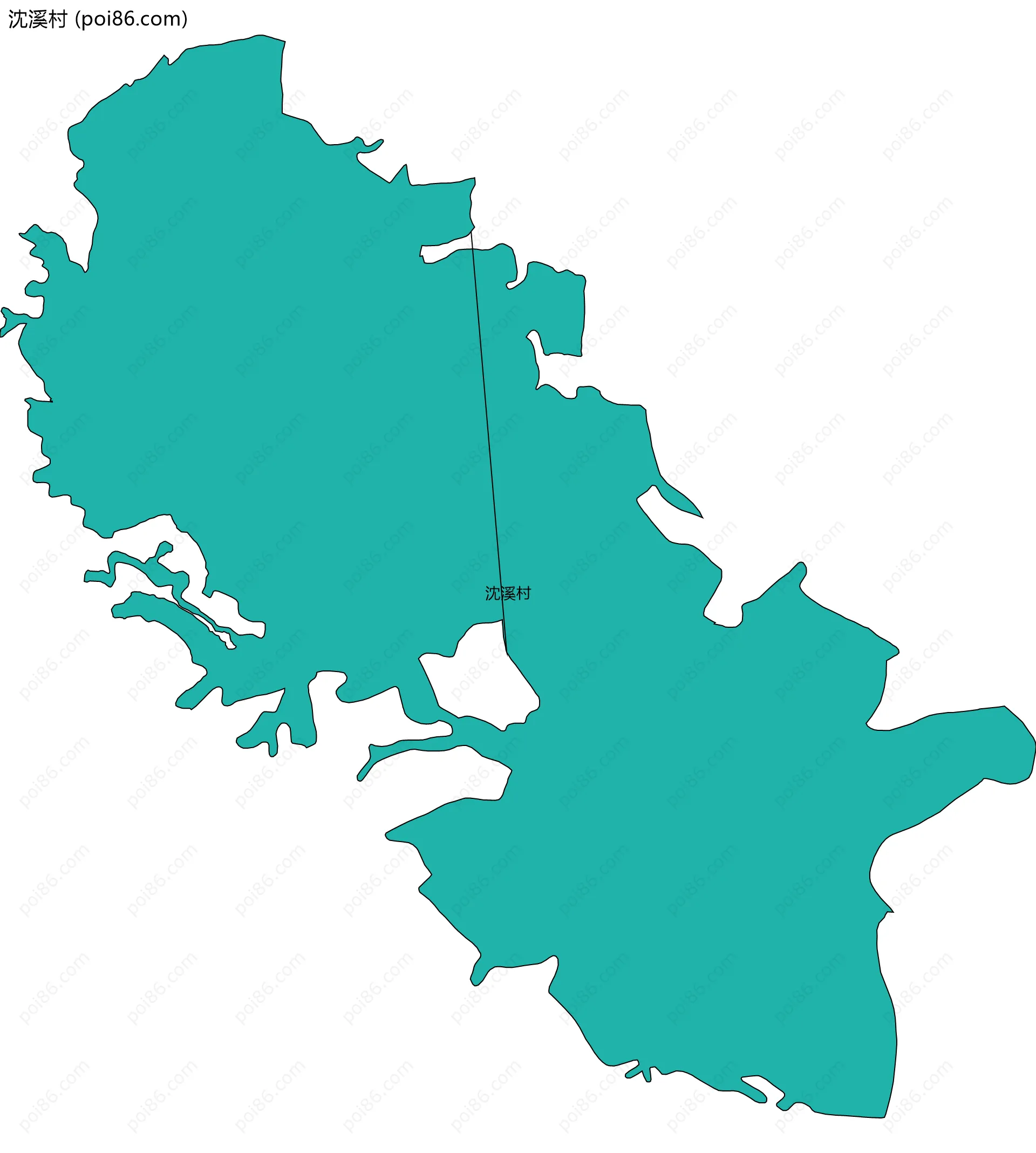 沈溪村边界地图